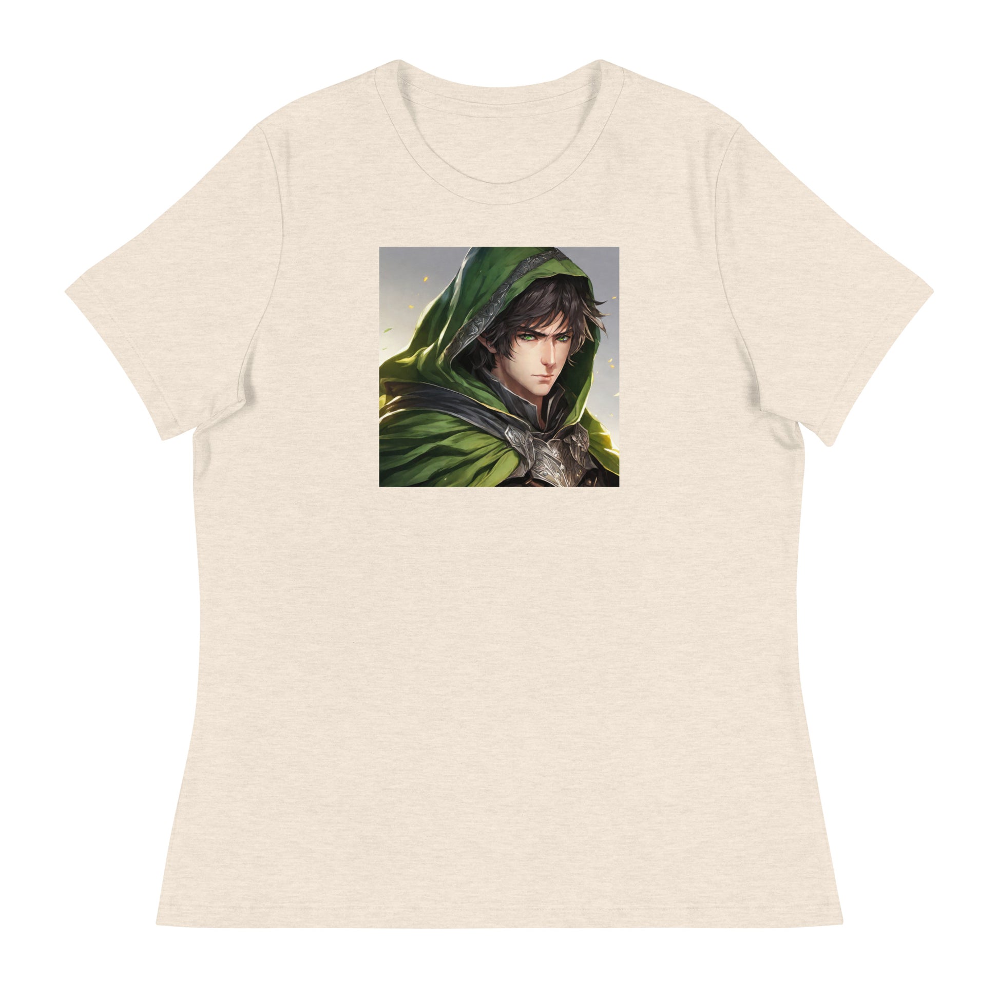 Elven Protector Women's Anime T-Shirt Heather Prism Natural