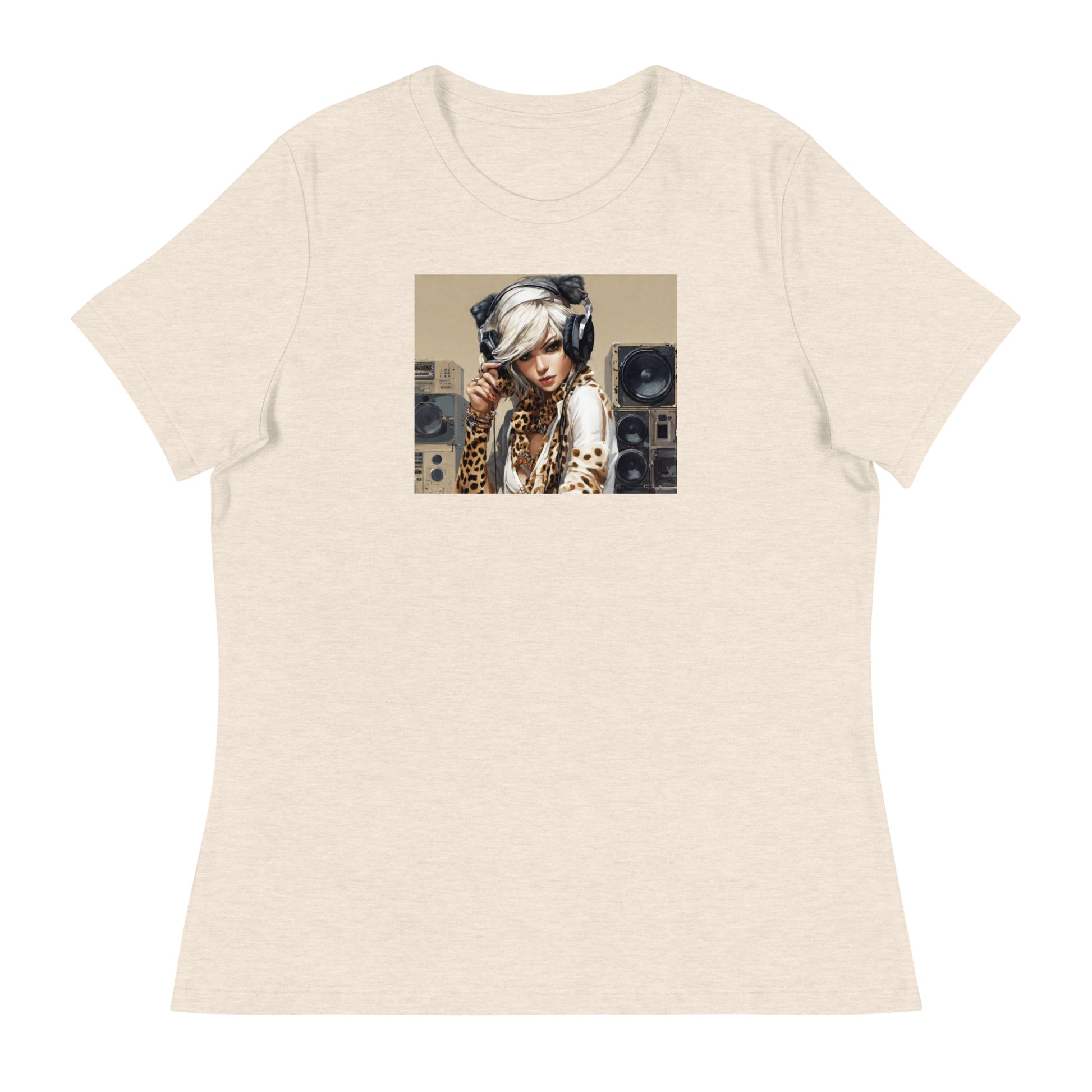 Women's DJing T-Shirt Heather Prism Natural