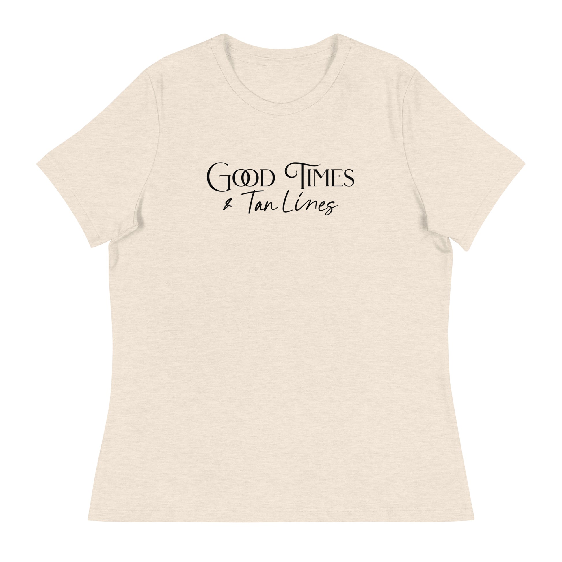 Good Times & Tan Lines Women's Summer T-Shirt Heather Prism Natural