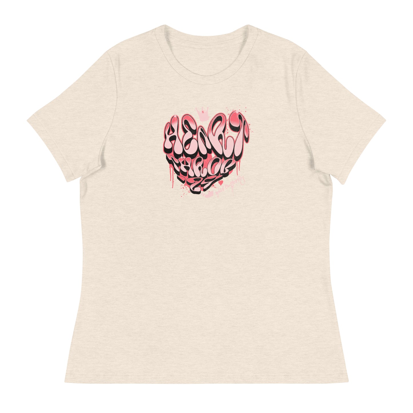 Heart Throb '24 Women's Valentine's Day T-Shirt Heather Prism Natural