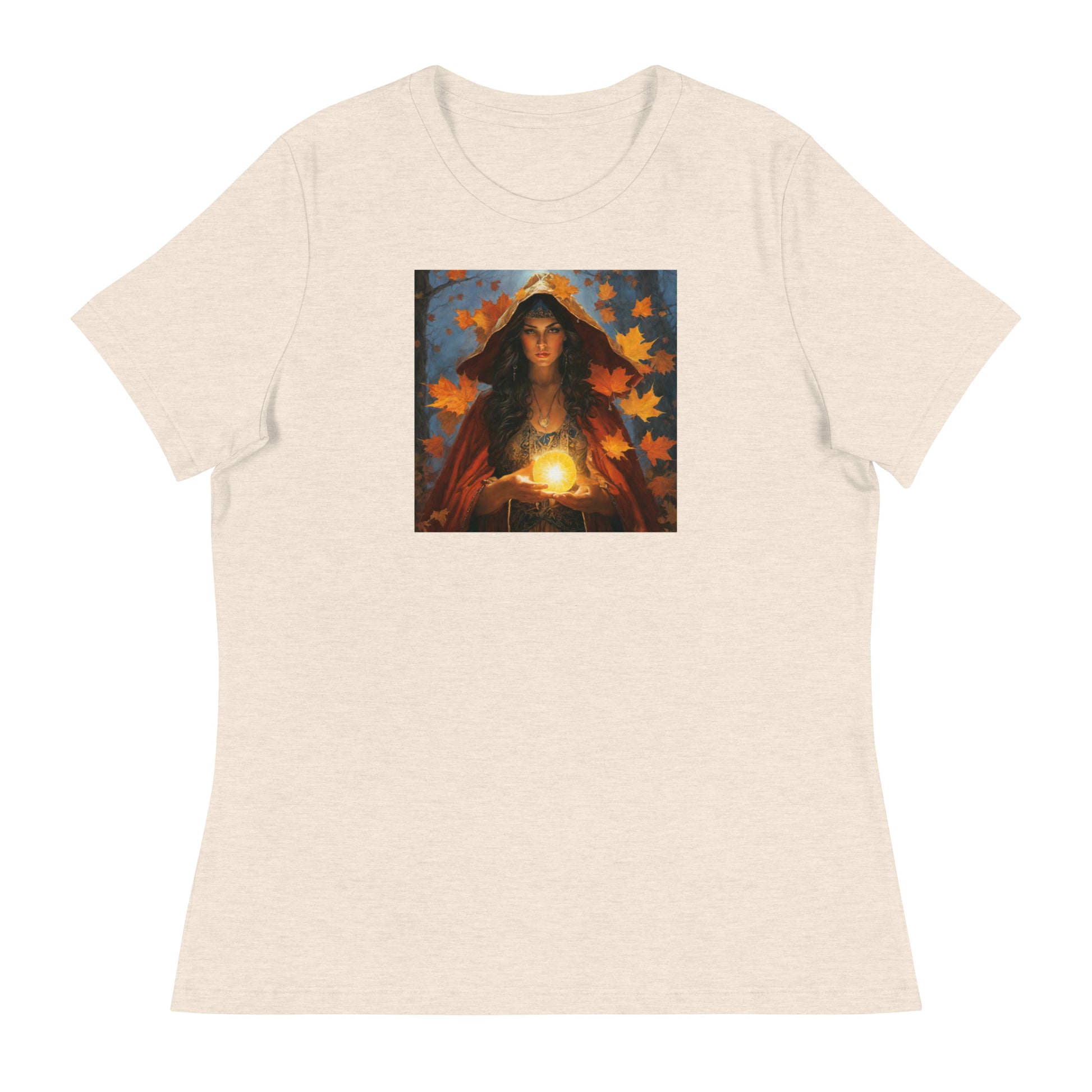 Autumn Gypsy Women's Fall T-Shirt Heather Prism Natural