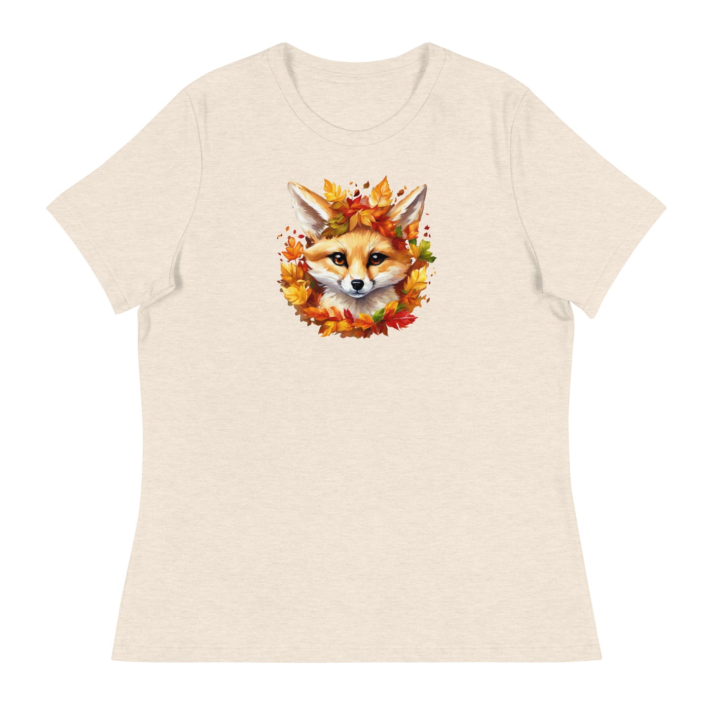 Autumn Fennec Fox Women's Fall T-Shirt Heather Prism Natural