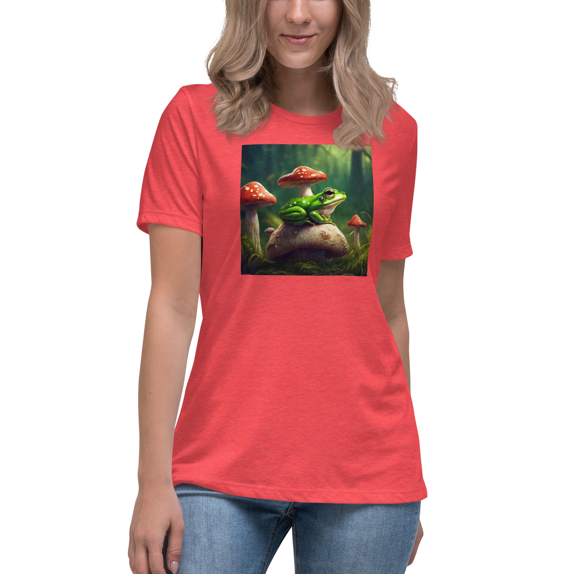 Frog & Mushrooms Women's Animal T-Shirt