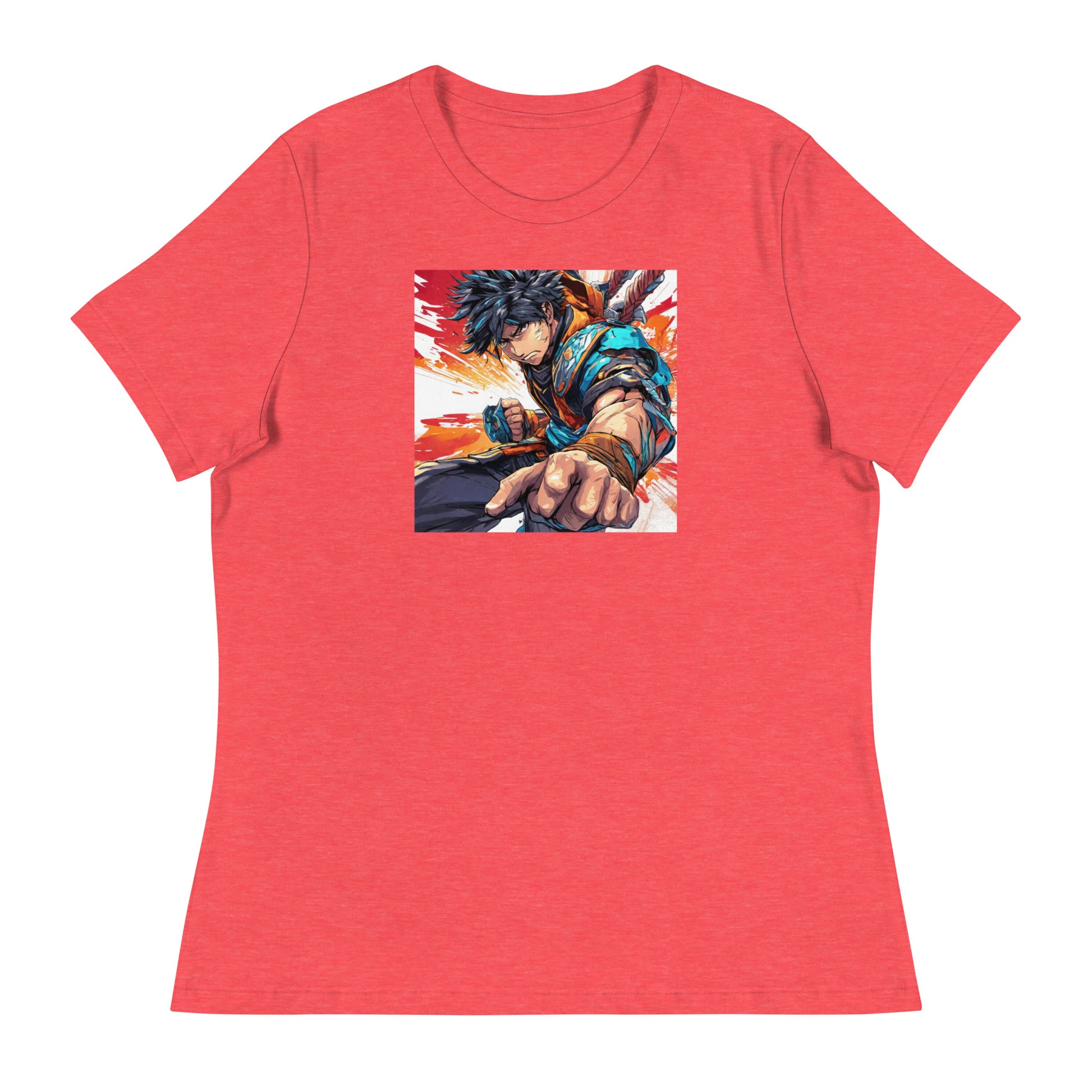 Dauntless Hero Women's Anime T-Shirt Heather Red