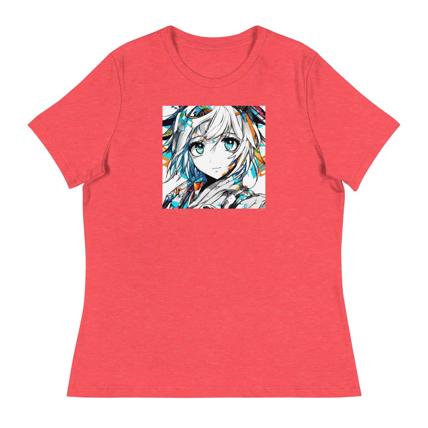 Women's Anime Addict T-Shirt Heather Red