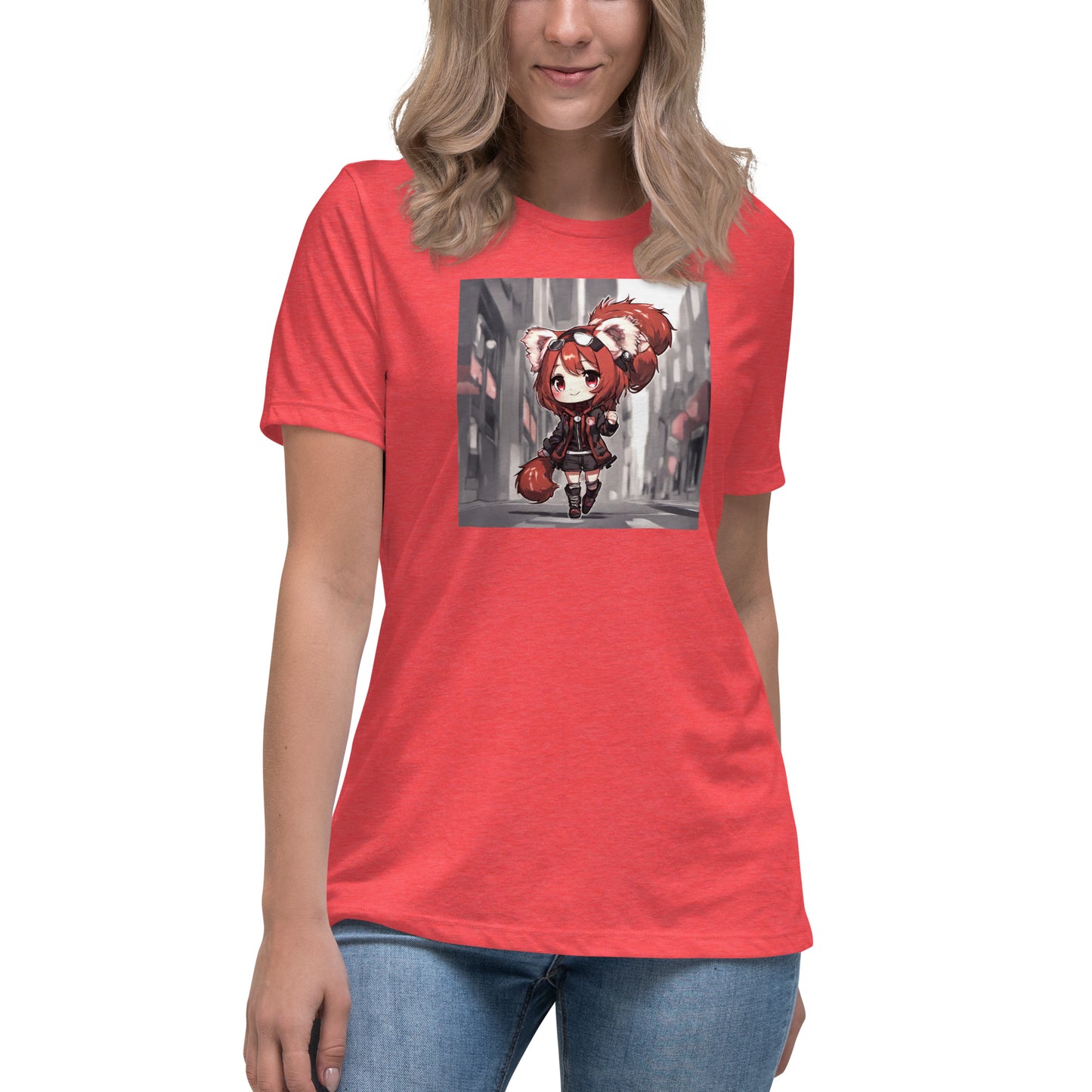 Red Panda Girl Women's Anime T-Shirt