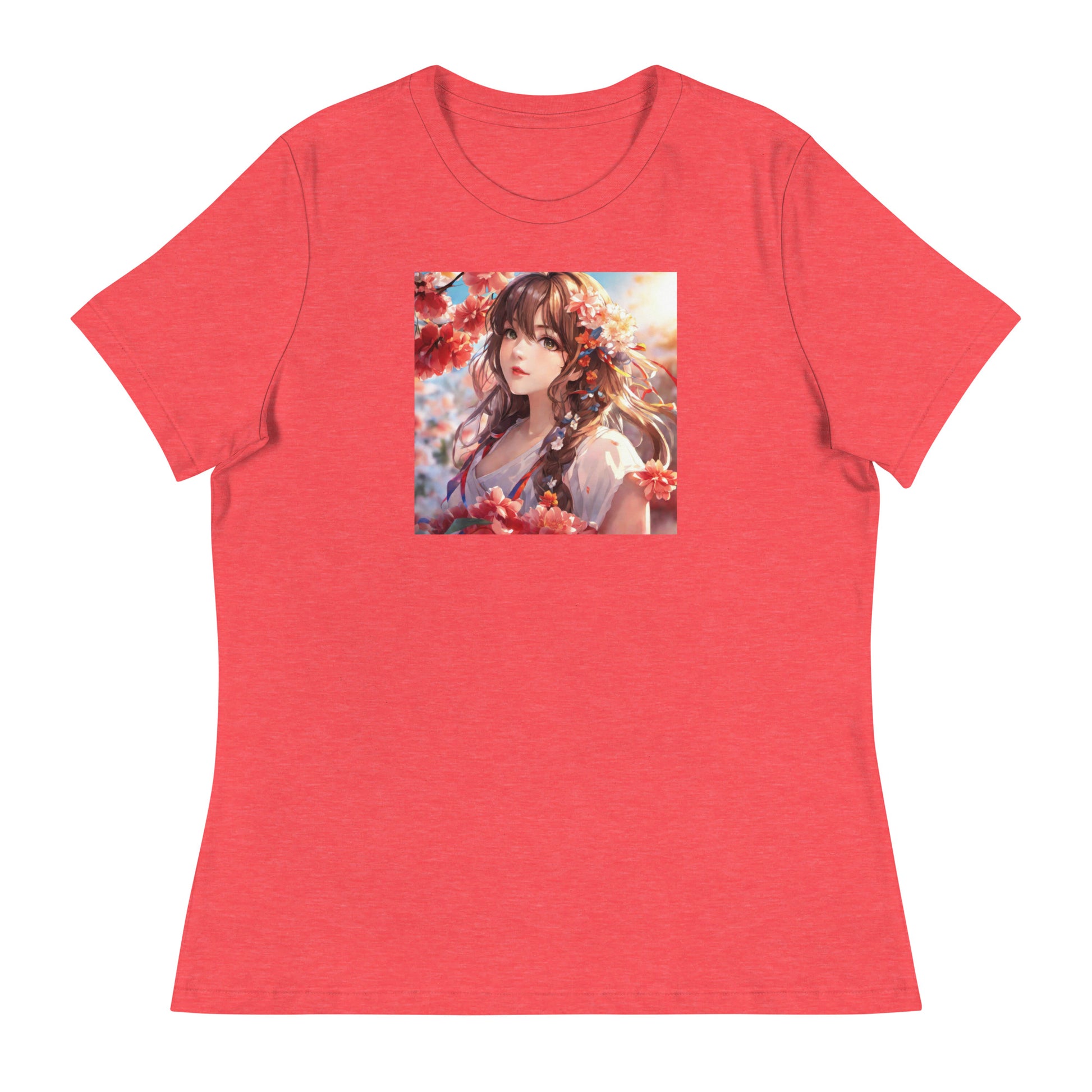 Graceful & Lovely Women's Anime T-Shirt Heather Red