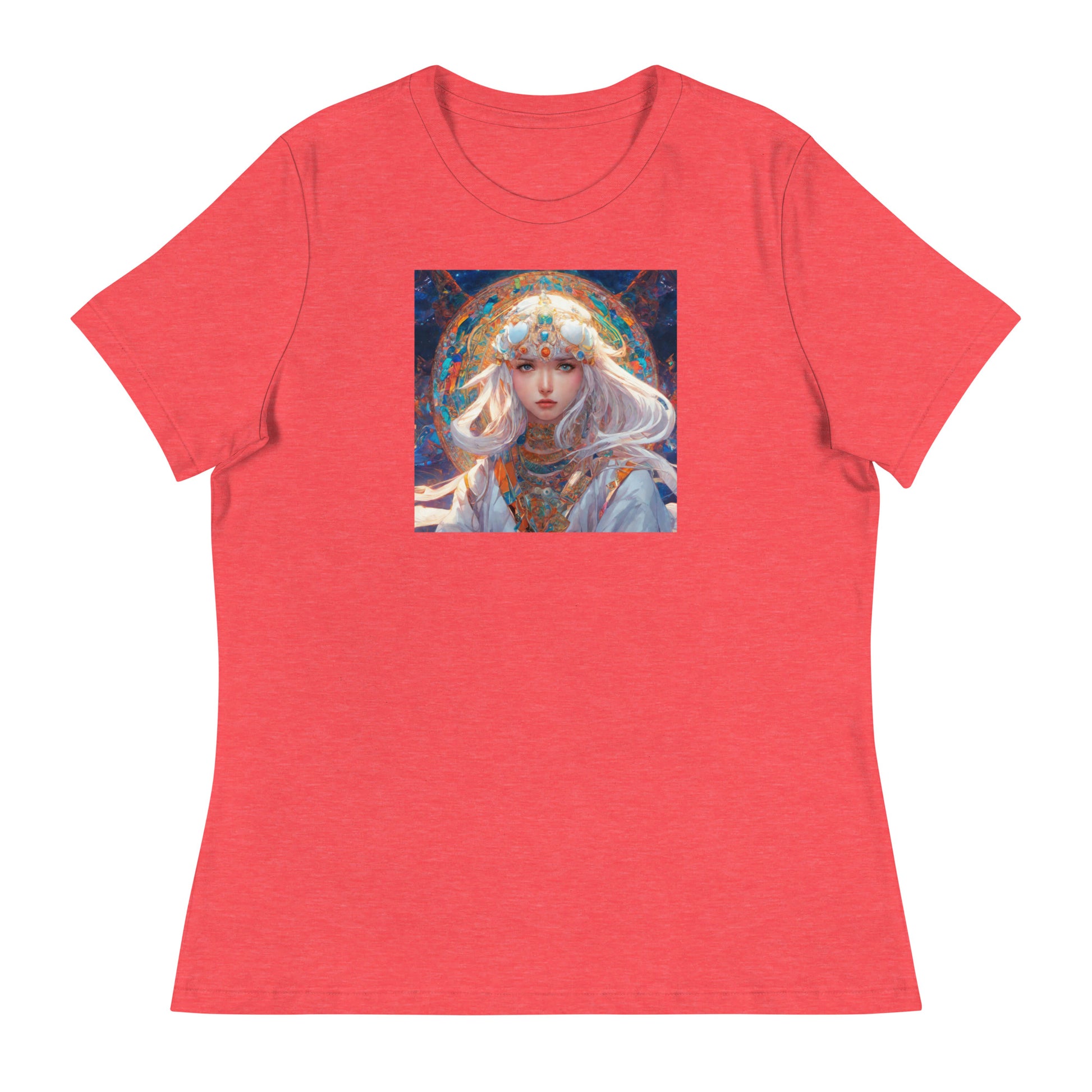 Mystical Mage Women's Anime T-Shirt Heather Red