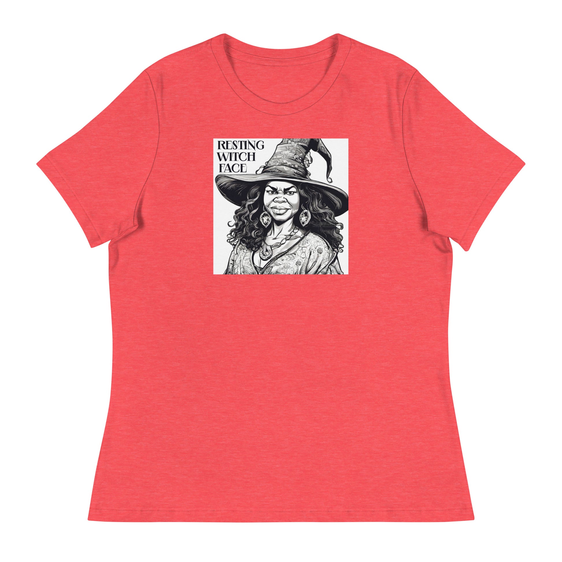 Resting Witch Face Women's Halloween T-Shirt Heather Red