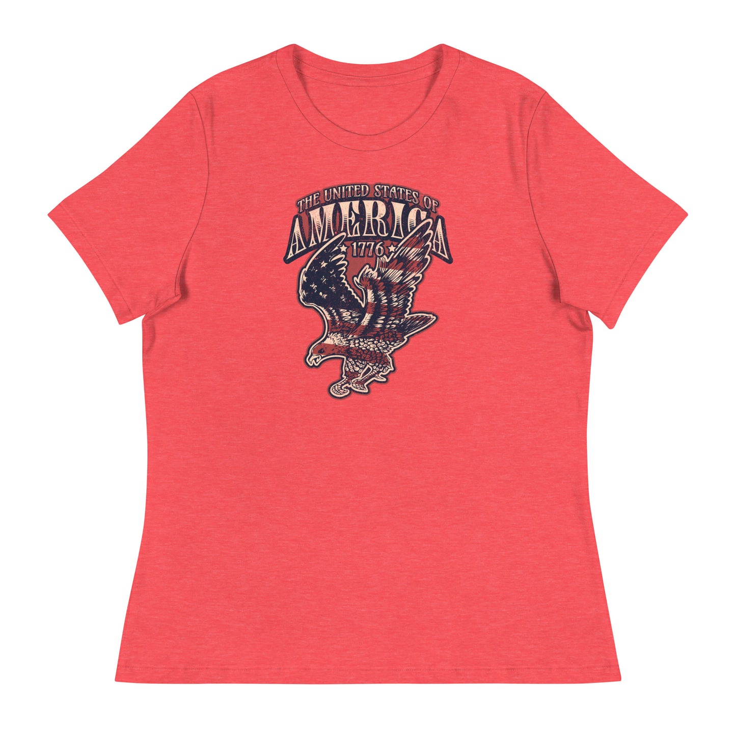 United States of America Independence Day Women's T-Shirt Heather Red