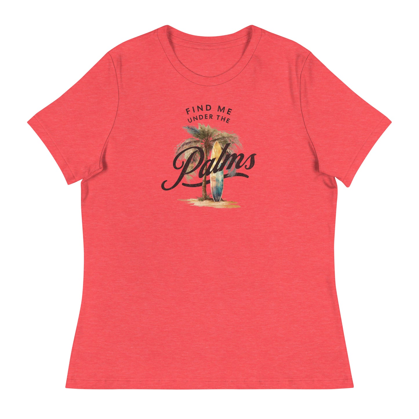 Find me Under the Palms Women's Beach T-Shirt Heather Red