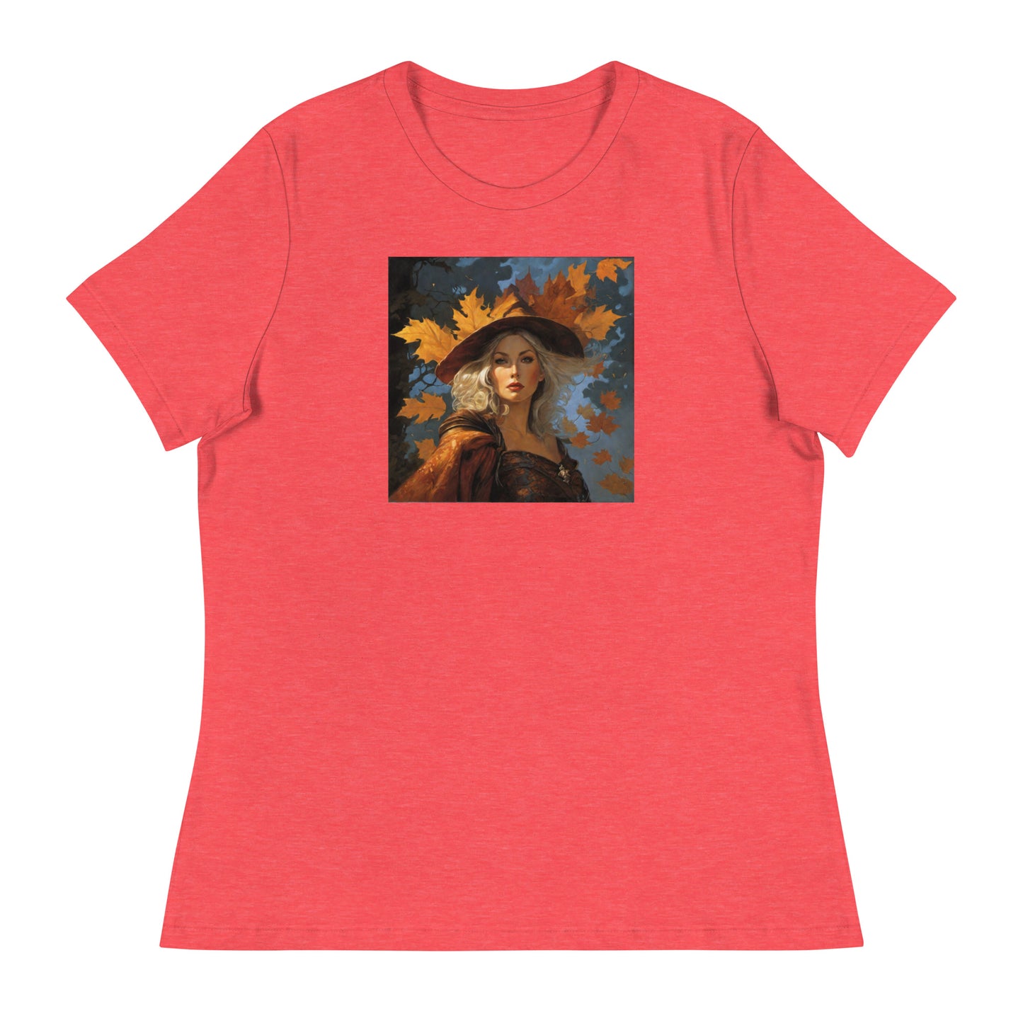 Autumn Queen Women's Fall T-Shirt Heather Red