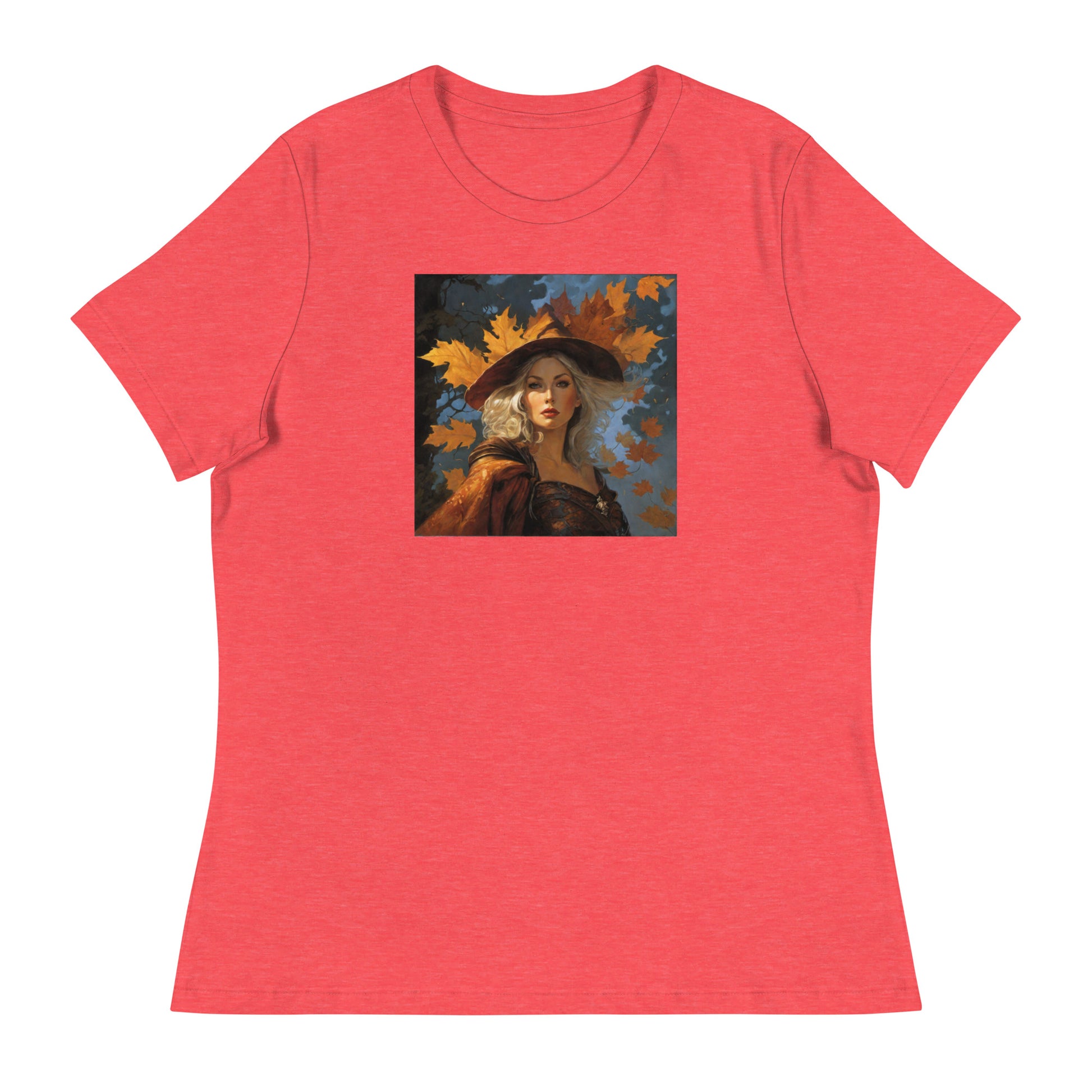 Autumn Queen Women's Fall T-Shirt Heather Red