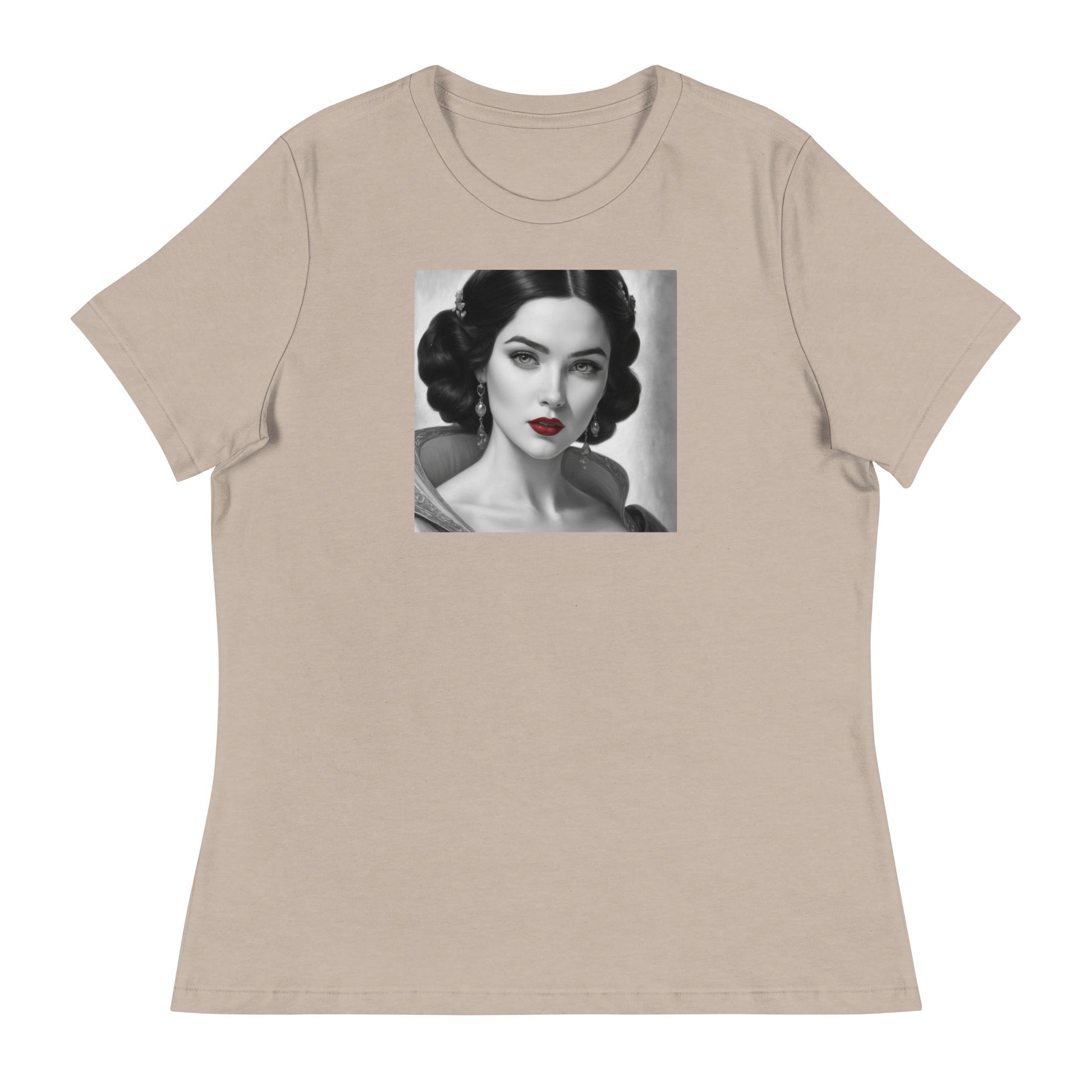 Snow White Portrait Women's Fairy Tale T-Shirt Heather Stone