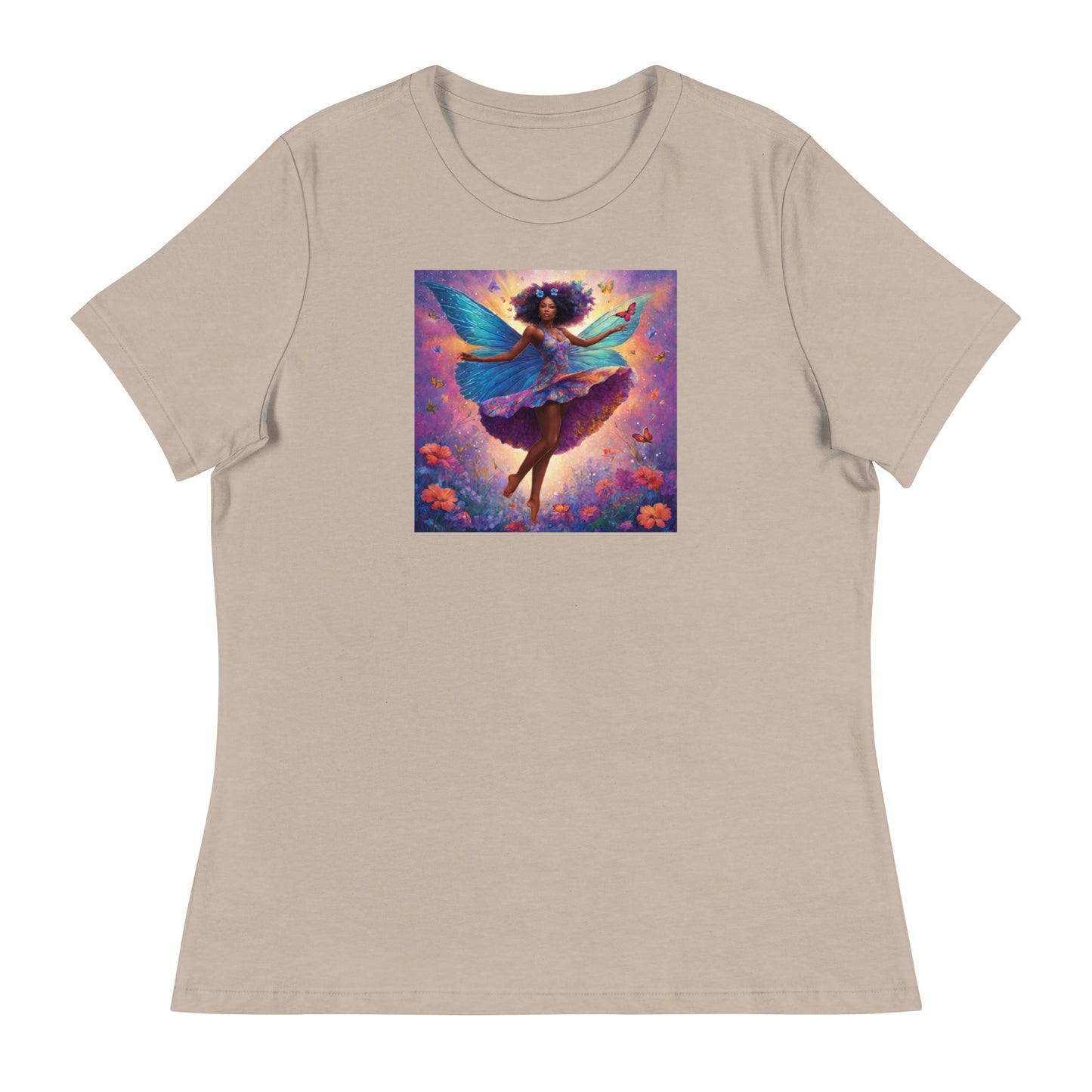 Peaceful Fairy Women's T-Shirt Heather Stone