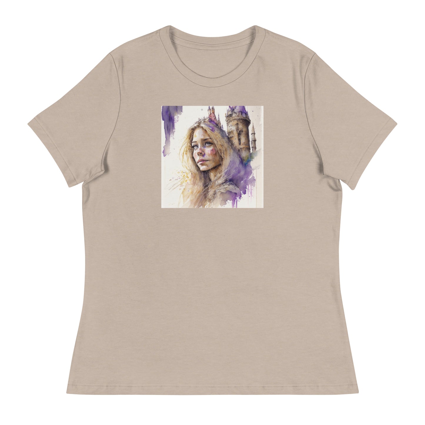 Rapunzel & The Tower Women's Fairy Tale Graphic Tee Heather Stone