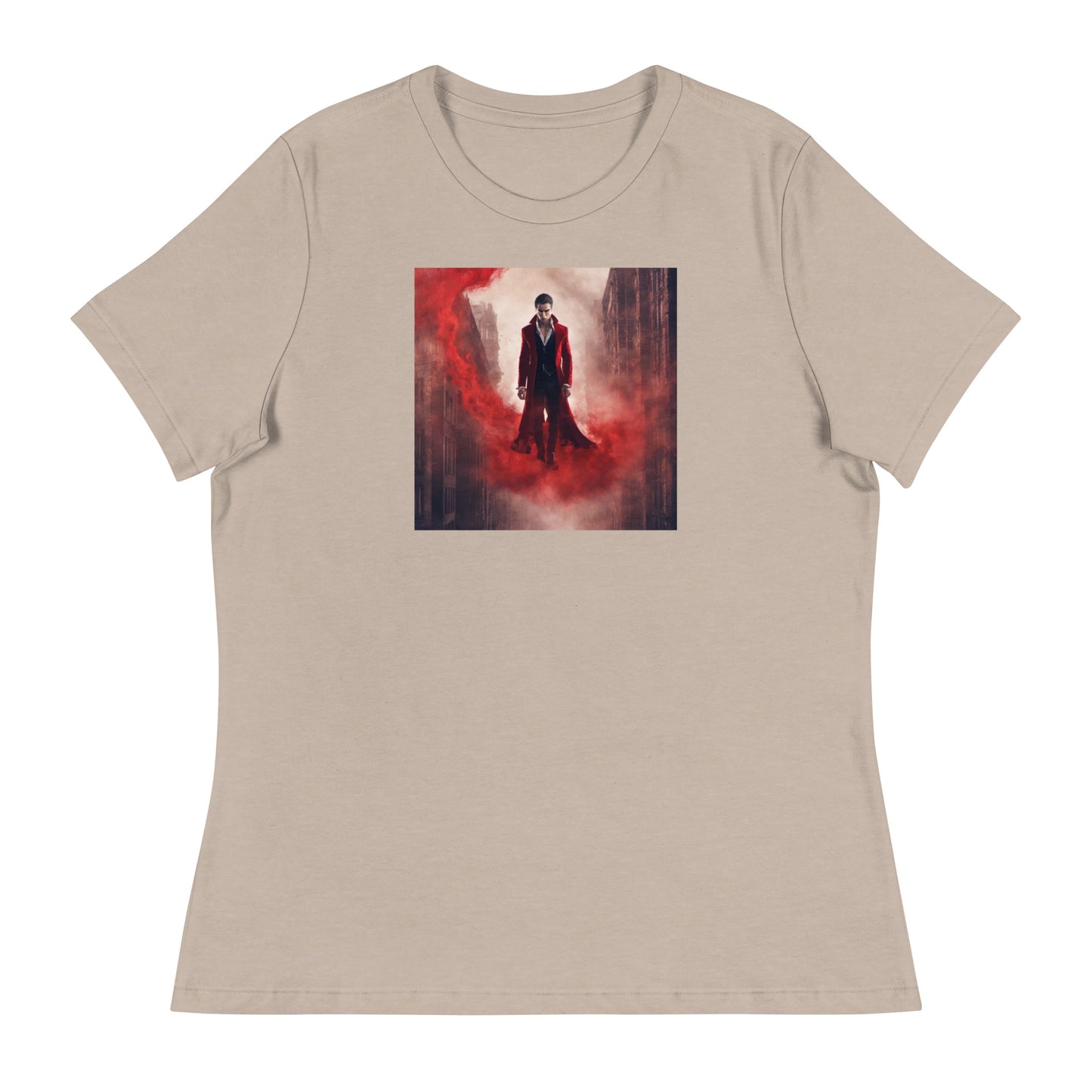 Vampire in Red Haze Women's Graphic Tee Heather Stone