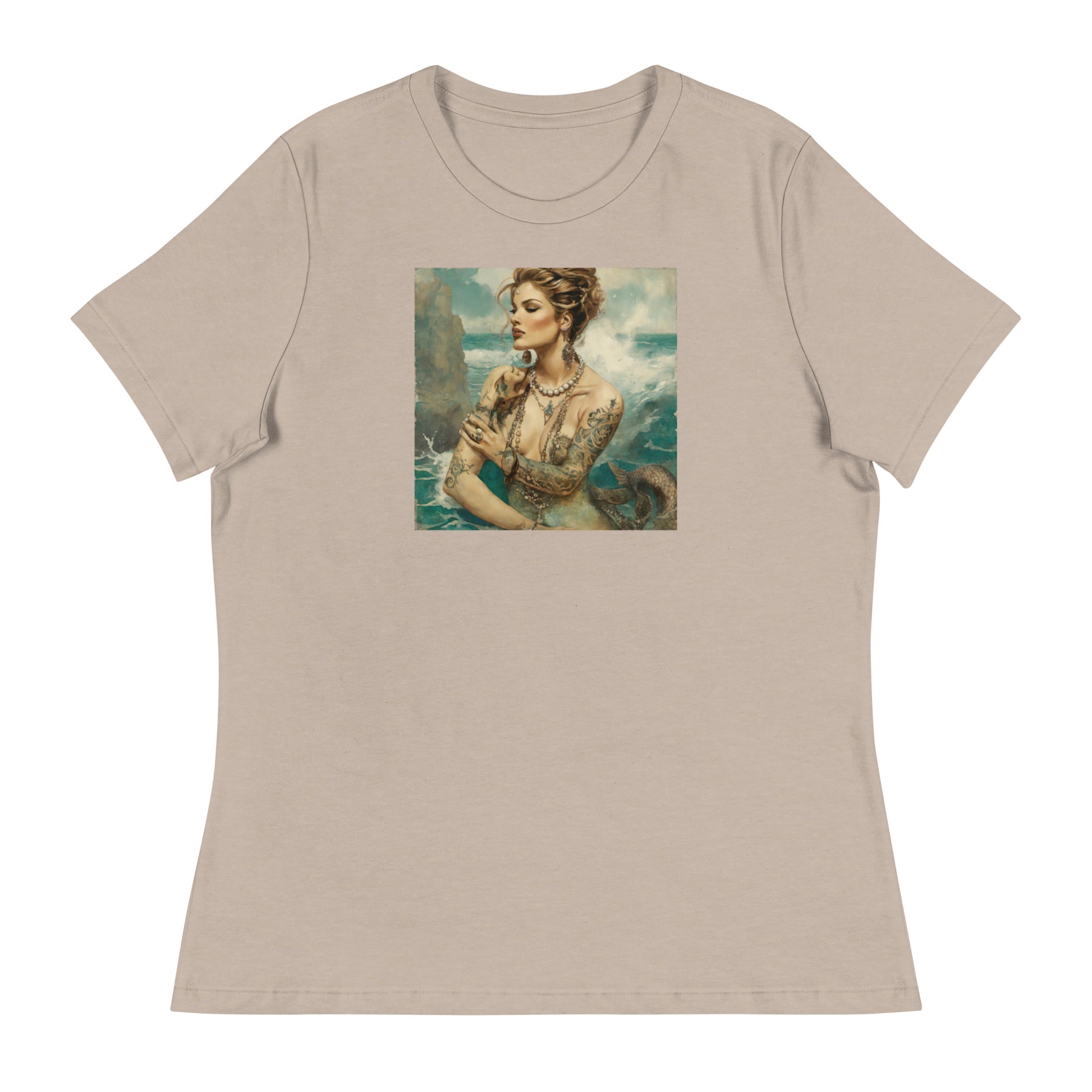 Mermaid with Tattoos Women's T-Shirt Heather Stone