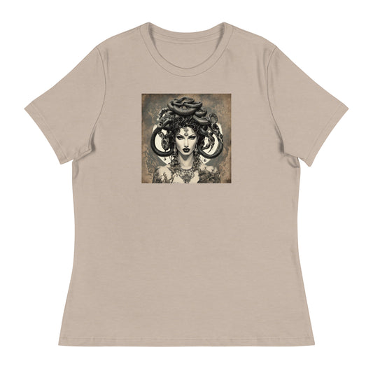 Medusa's Gaze Women's Graphic Tee Heather Stone