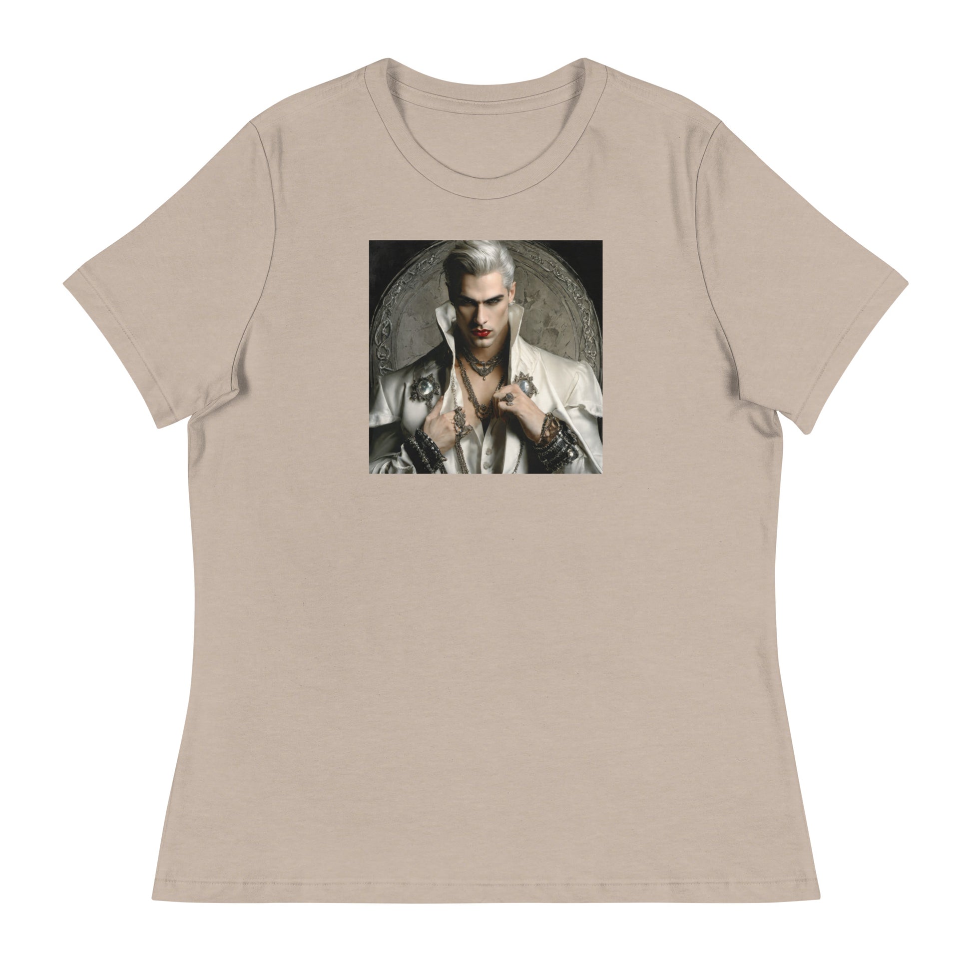 Vampire with Style Women's Graphic Tee Heather Stone