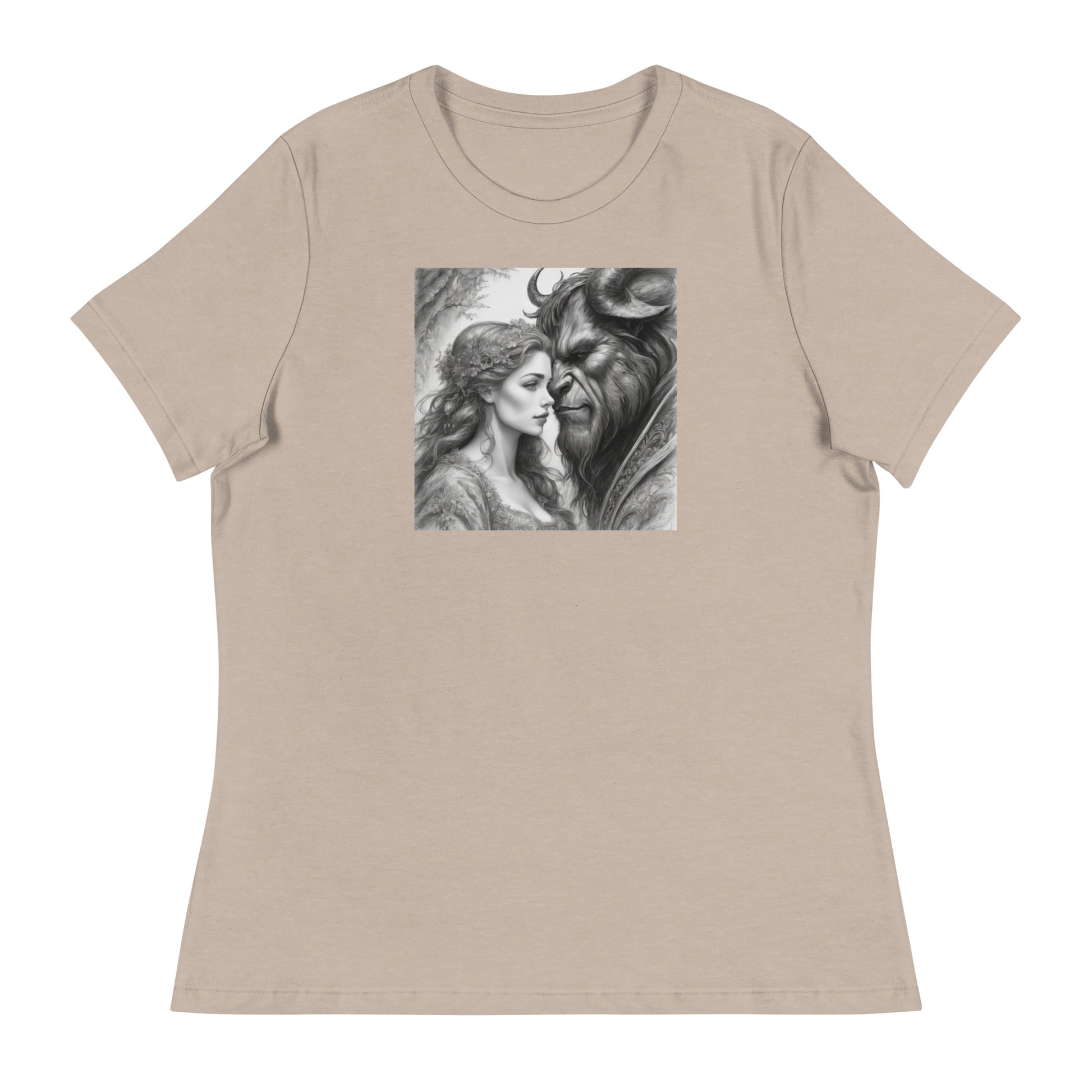 Beauty and the Beast Portrait Women's T-Shirt Heather Stone