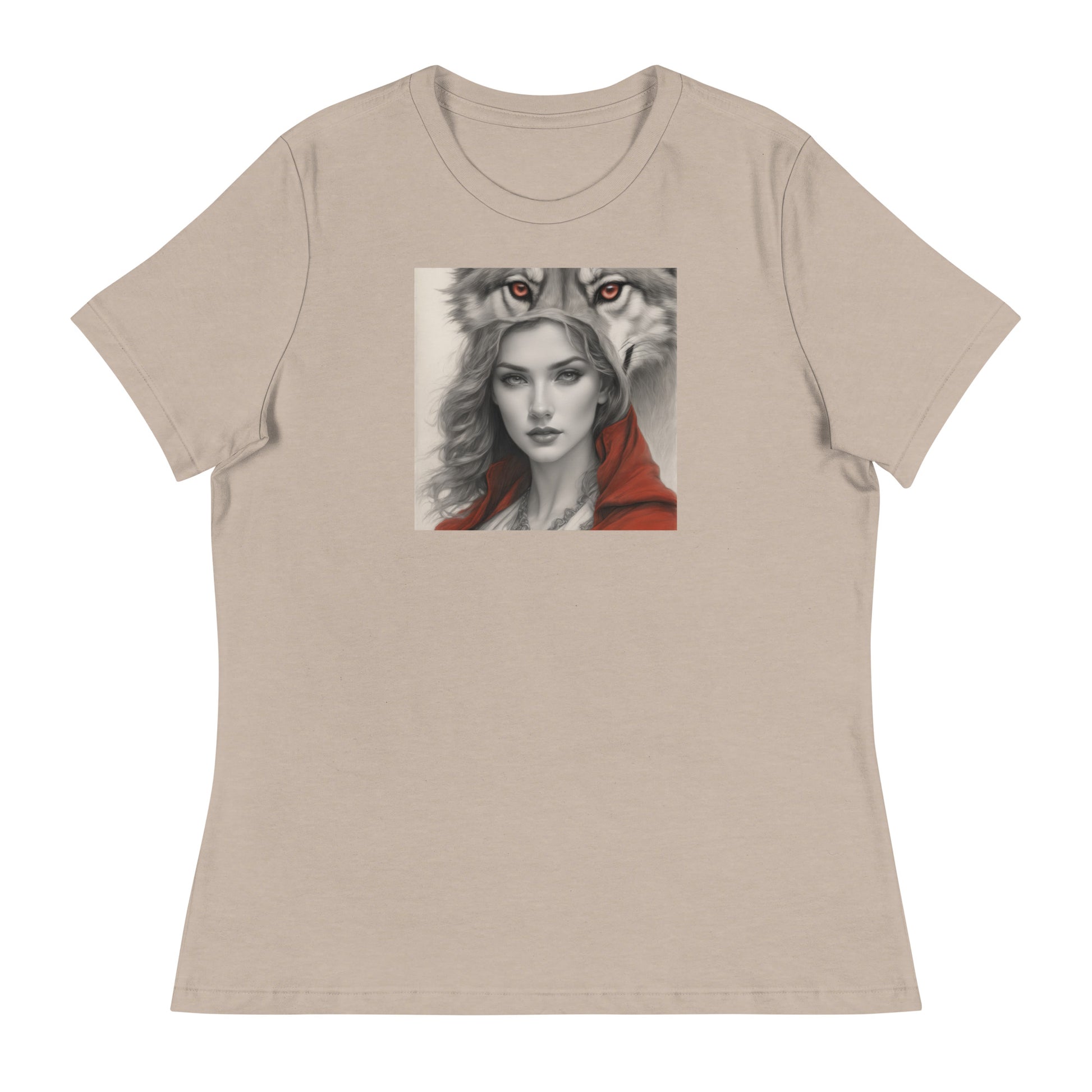 Mystique of the Wolf Women's T-Shirt Heather Stone