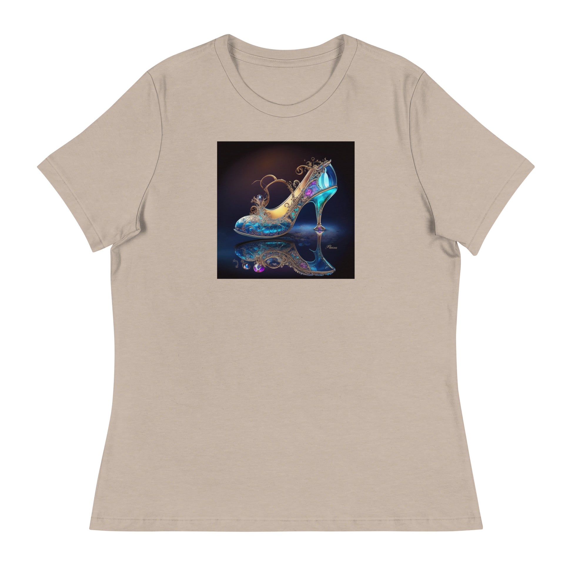 Cinderella's Glass Slipper Women's Fairy Tale T-Shirt Heather Stone