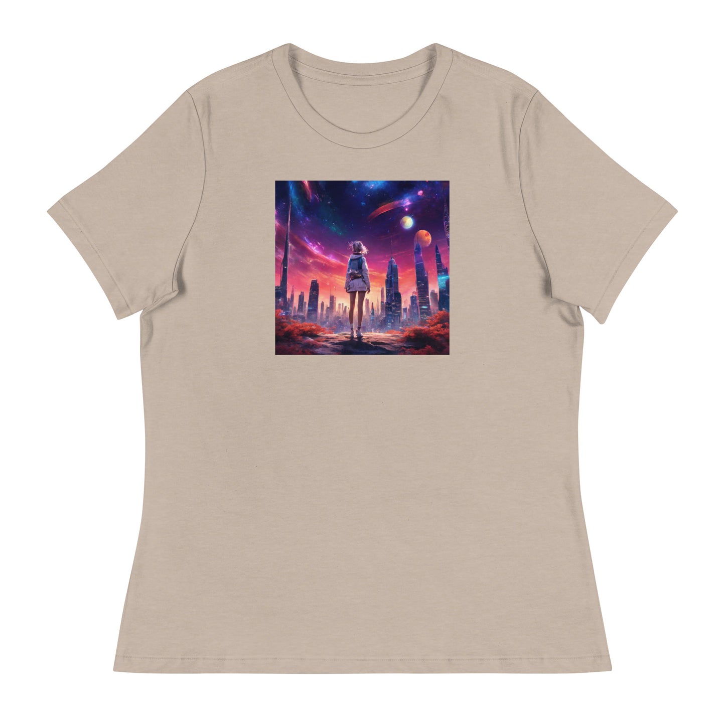 Amazing Space Explorer Women's T-Shirt Heather Stone