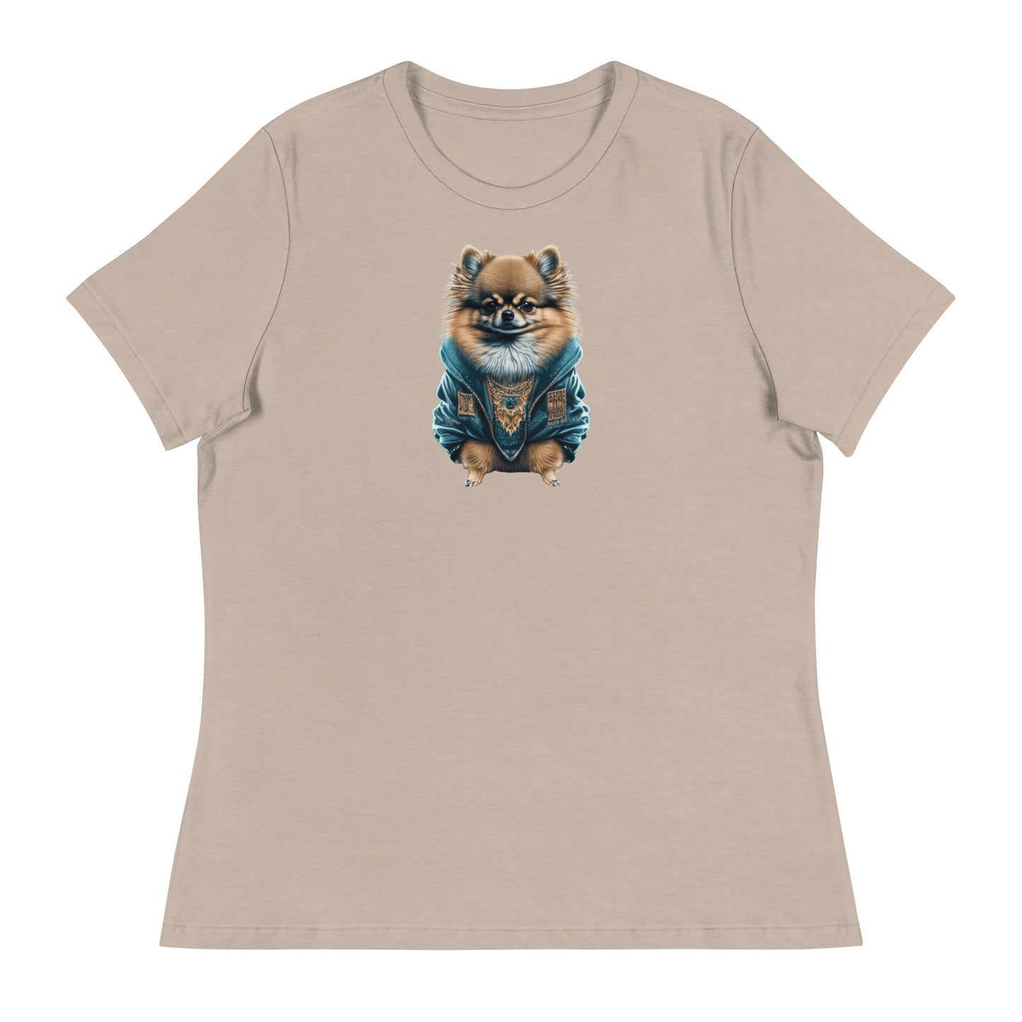 Fancy Pomeranian Women's Dog Lover T-Shirt Heather Stone