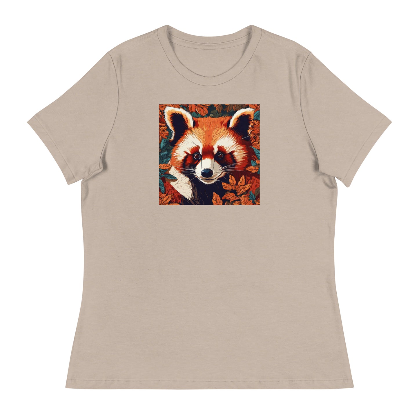 Red Panda Women's Animal Lover T-Shirt Heather Stone