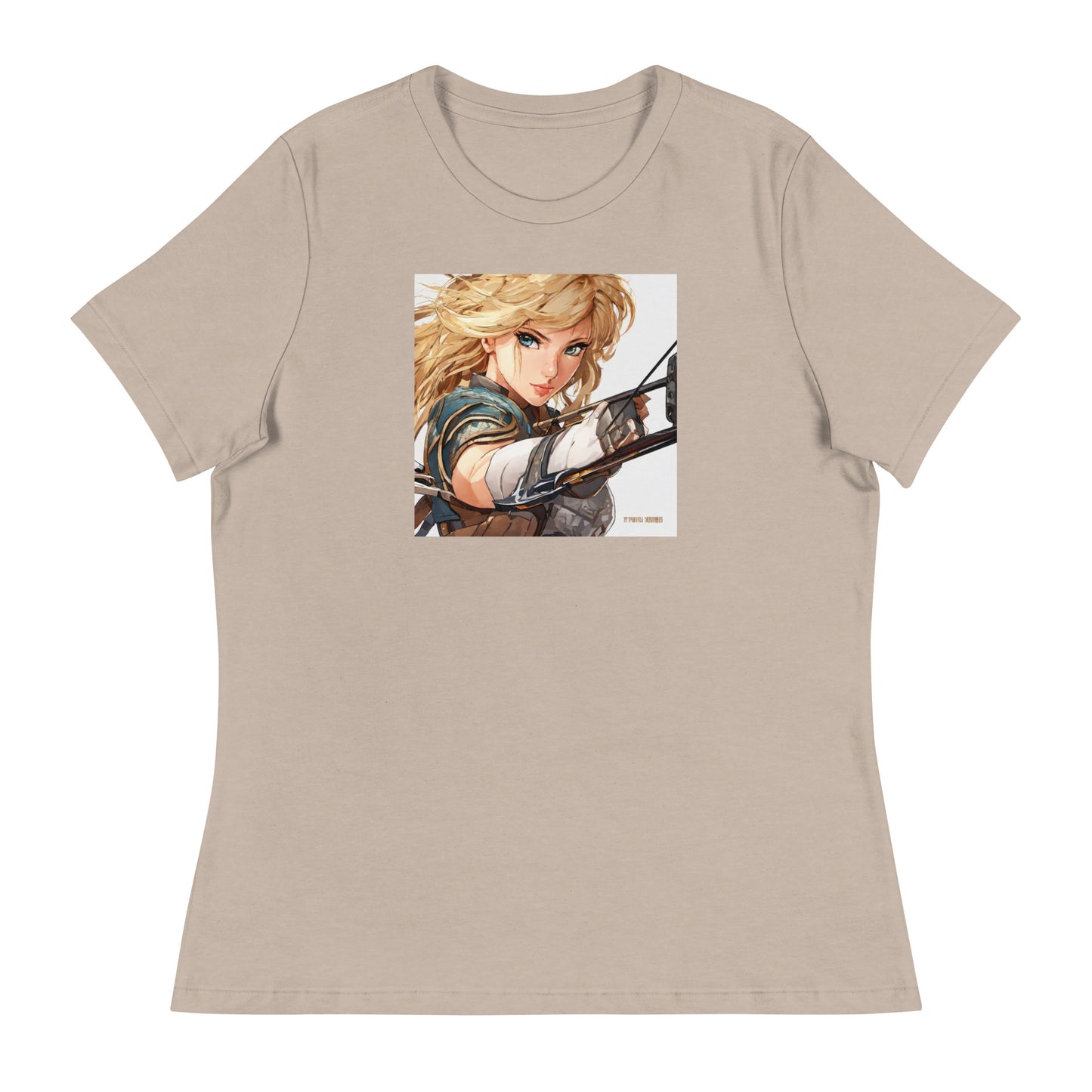 Fierce Shieldmaiden Women's Anime T-Shirt Heather Stone