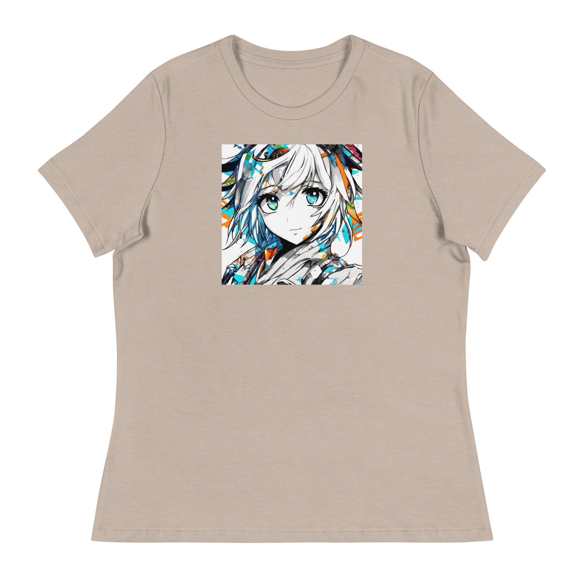 Women's Anime Addict T-Shirt Heather Stone