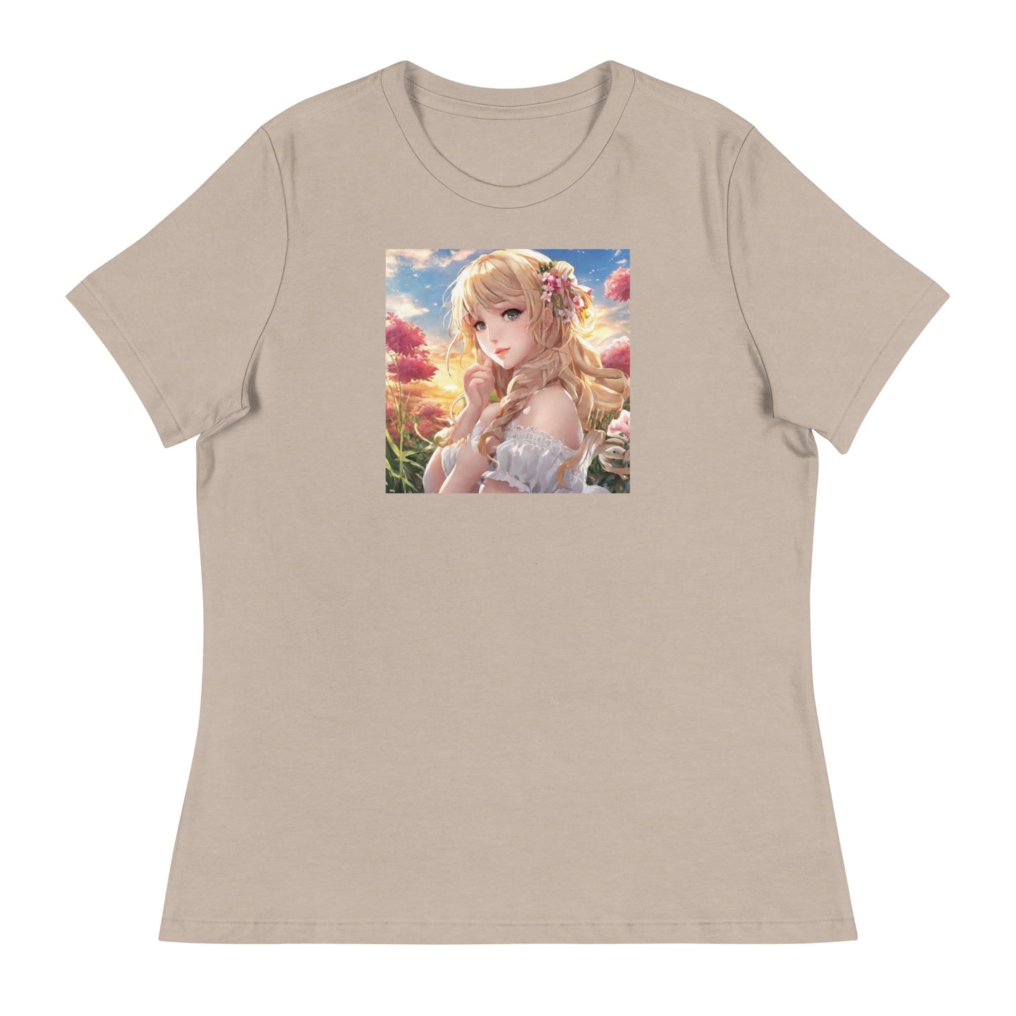 Timeless Beauty Women's Anime T-Shirt Heather Stone