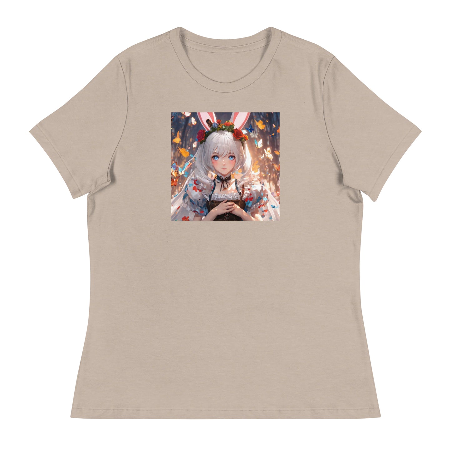 Women's Anime Alice from Alice in Wonderland T-Shirt Heather Stone