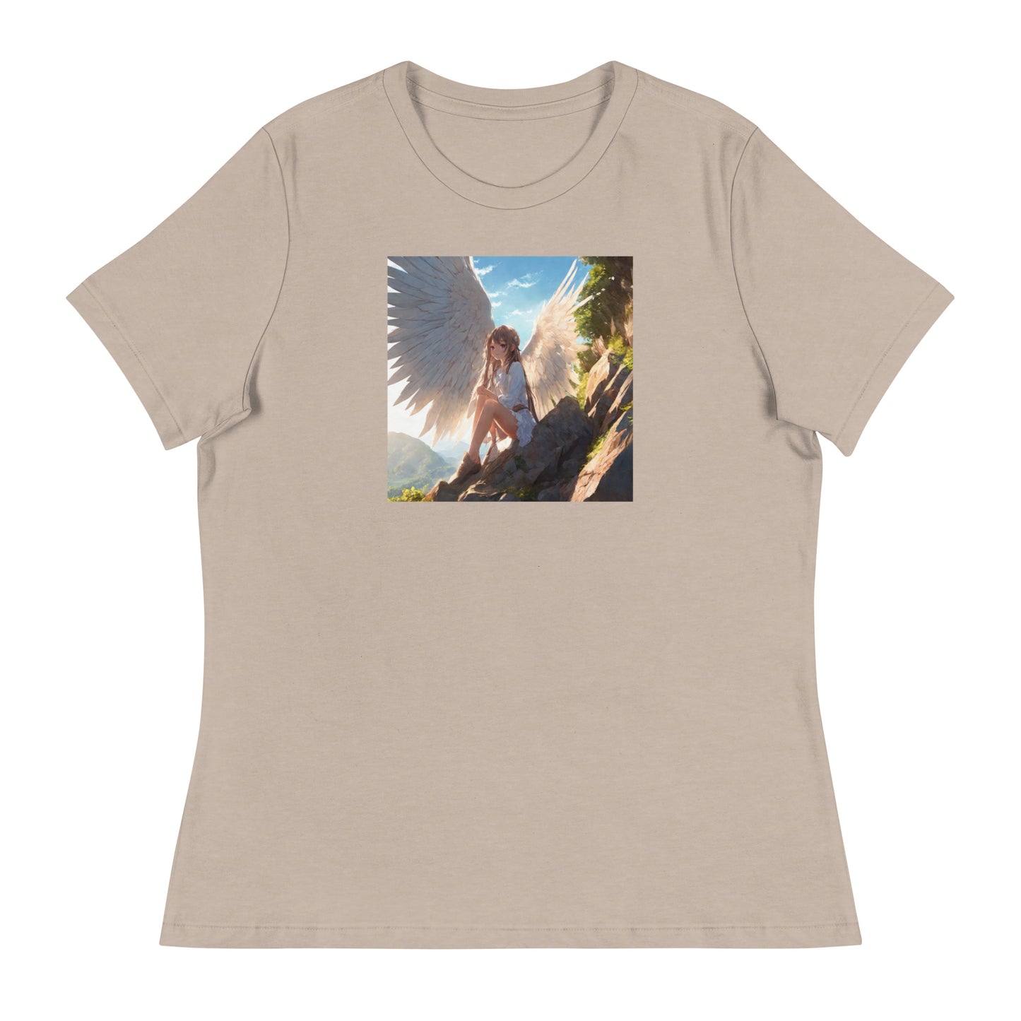 Beautiful Angel Women's Anime T-Shirt Heather Stone