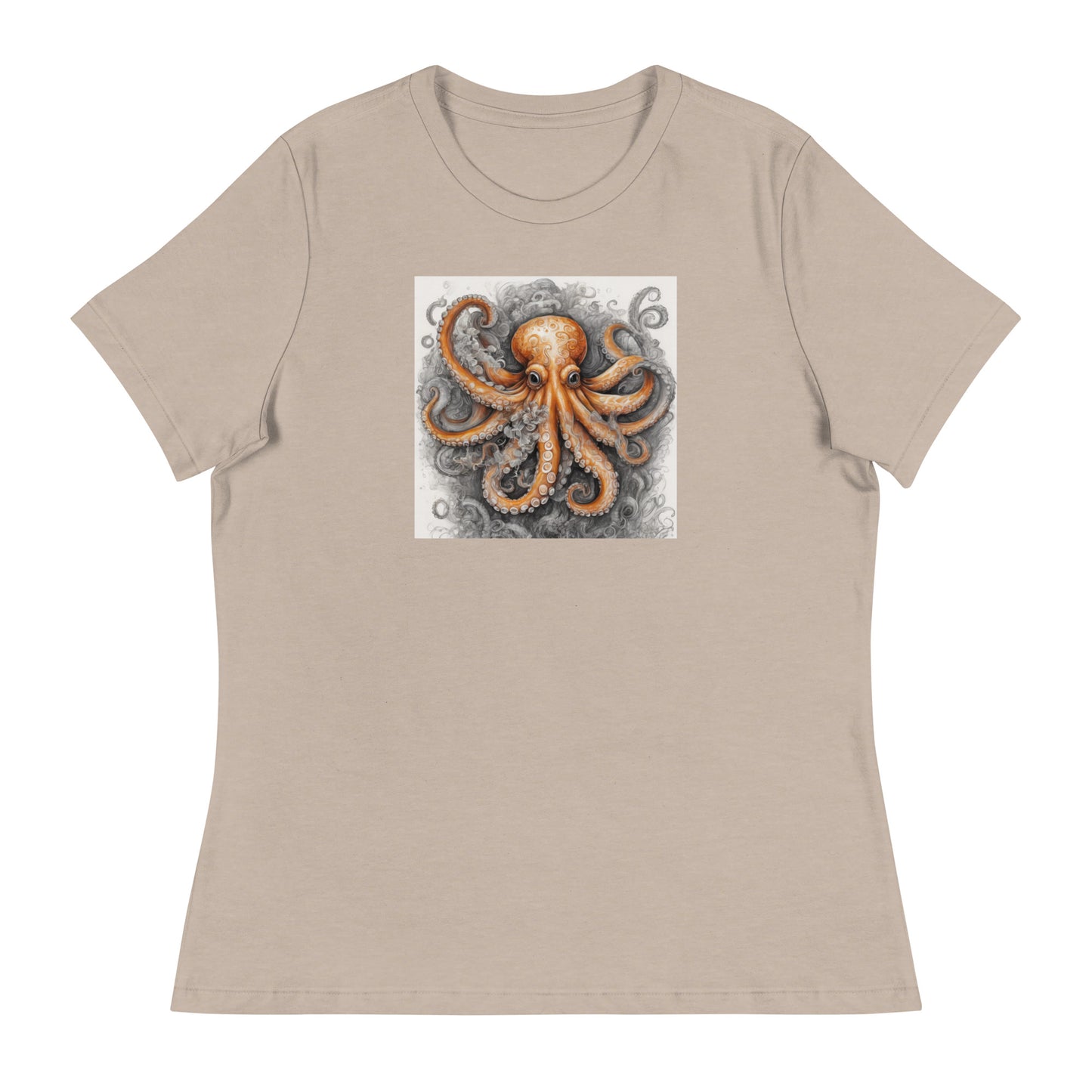 Octopus Women's Animal Lover T-Shirt Heather Stone