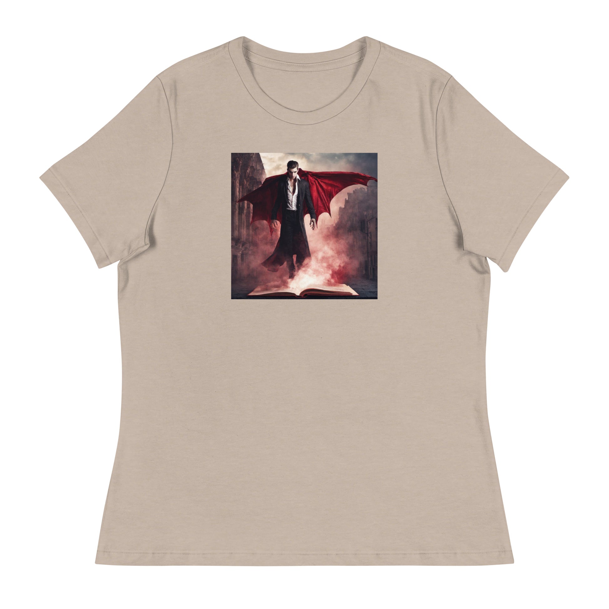 Women's Vampire Book Lover T-Shirt Heather Stone