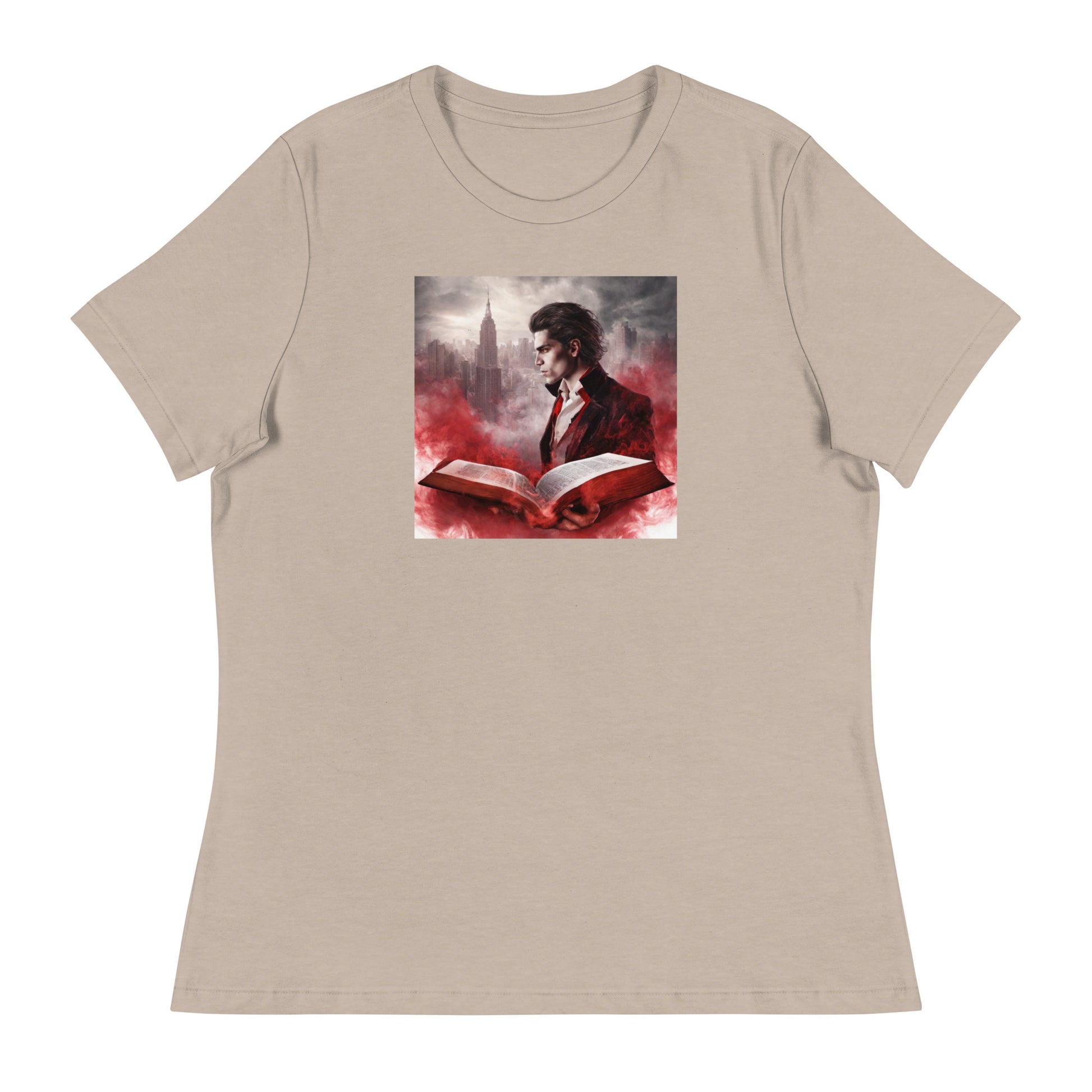 Women's Vampire Book Fan T-Shirt Heather Stone