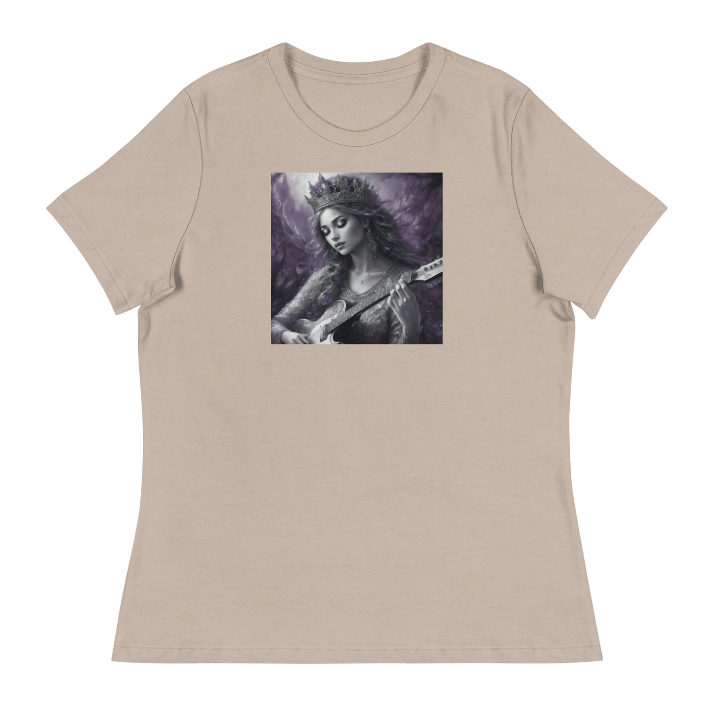 Princess Woman Playing the Guitar T-Shirt Heather Stone