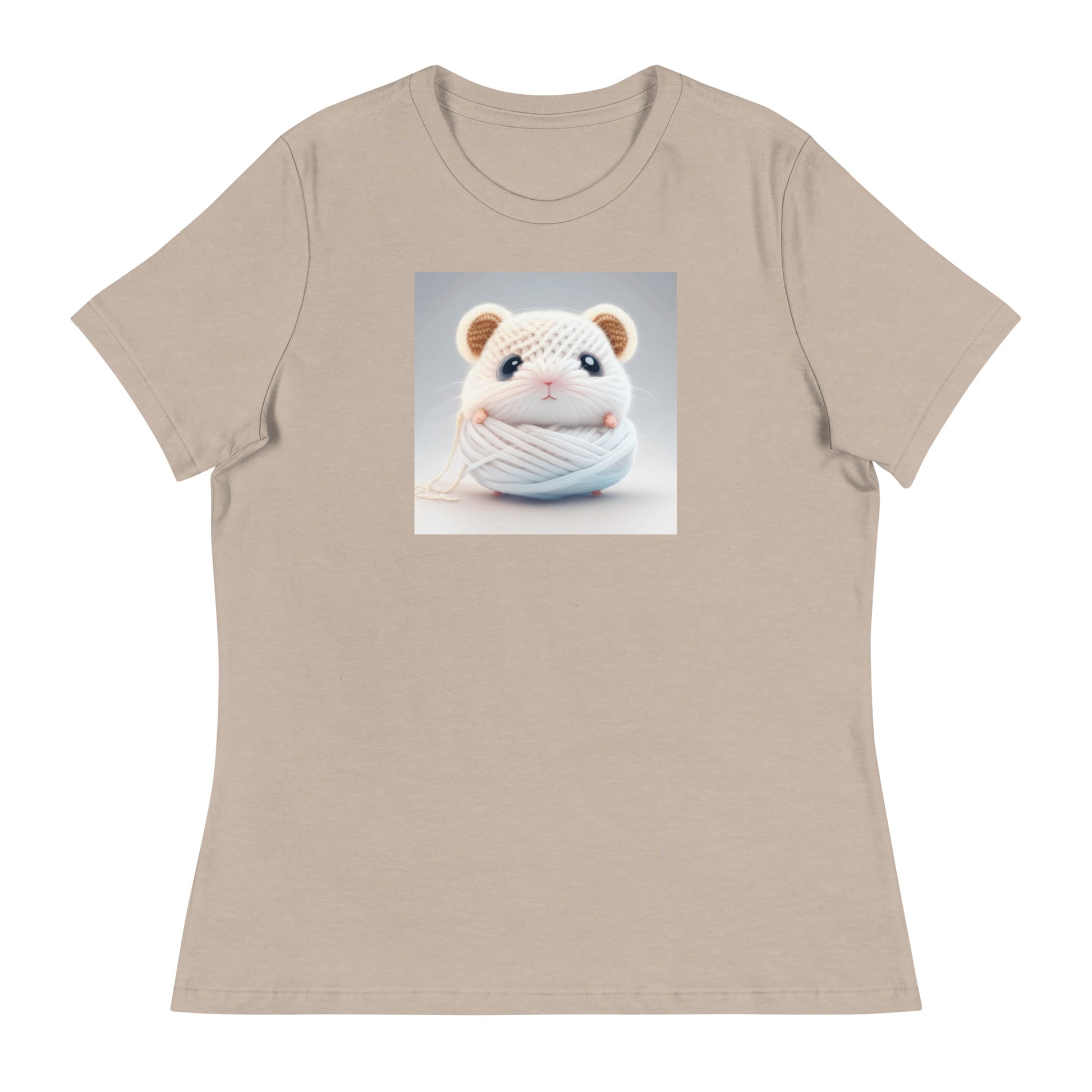 Women's Hamster Amigurumi Crochet Lover T-Shirt Heather Stone