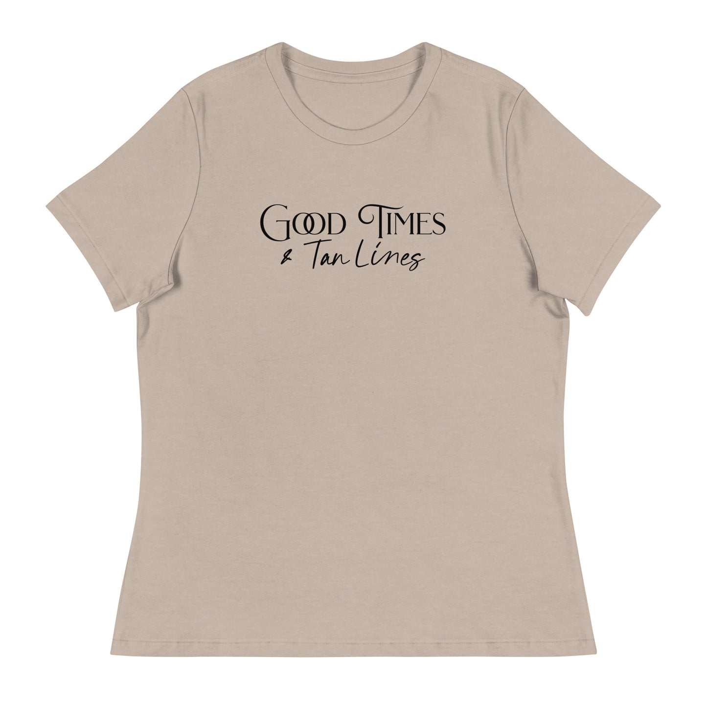 Good Times & Tan Lines Women's Summer T-Shirt Heather Stone