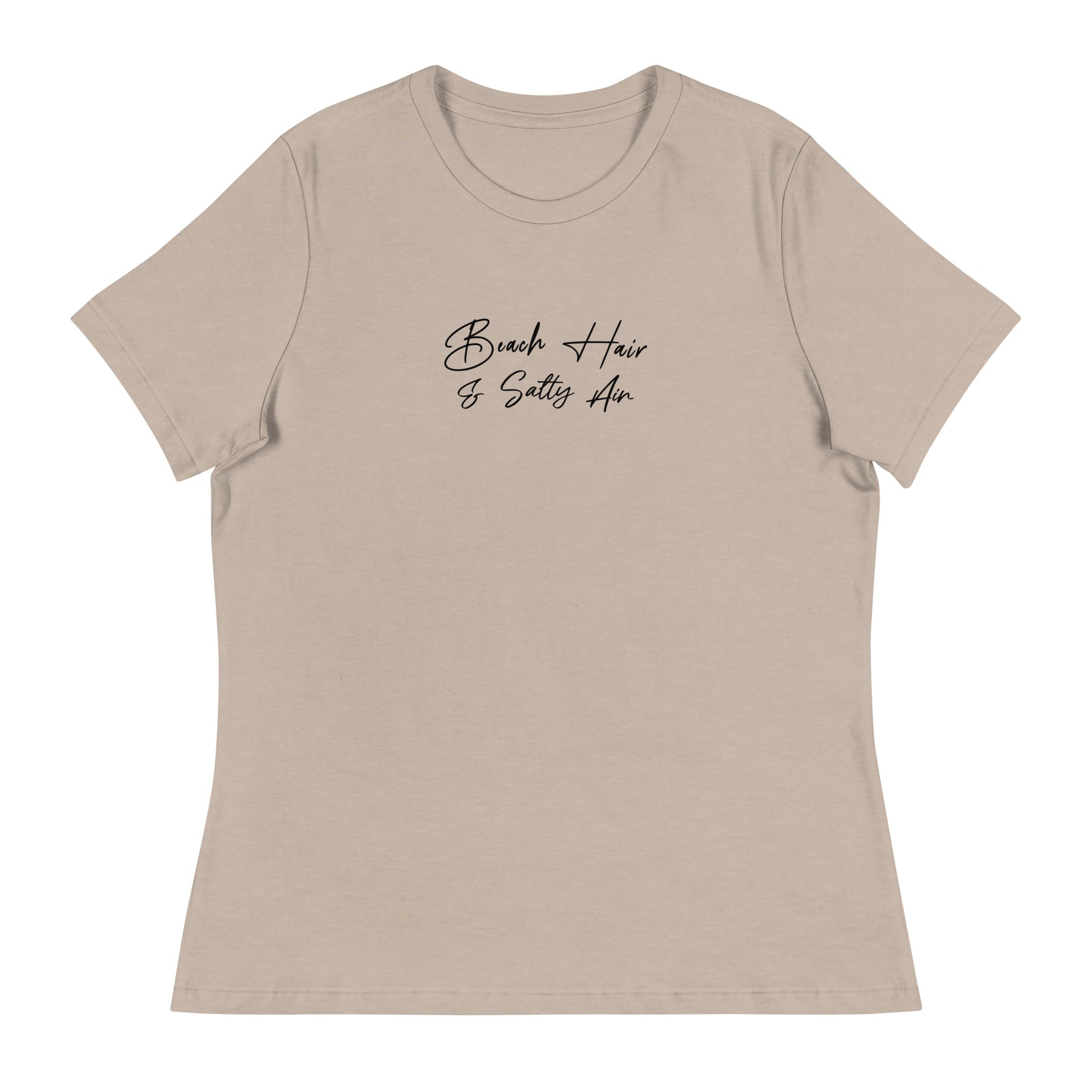 Beach Hair & Salty Air Women's Summer T-Shirt Heather Stone