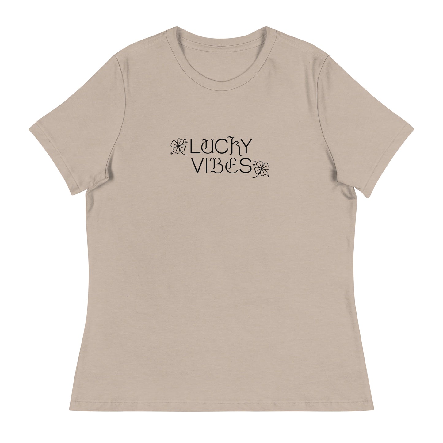 Lucky Vibes Women's St Patrick's Day T-Shirt Heather Stone