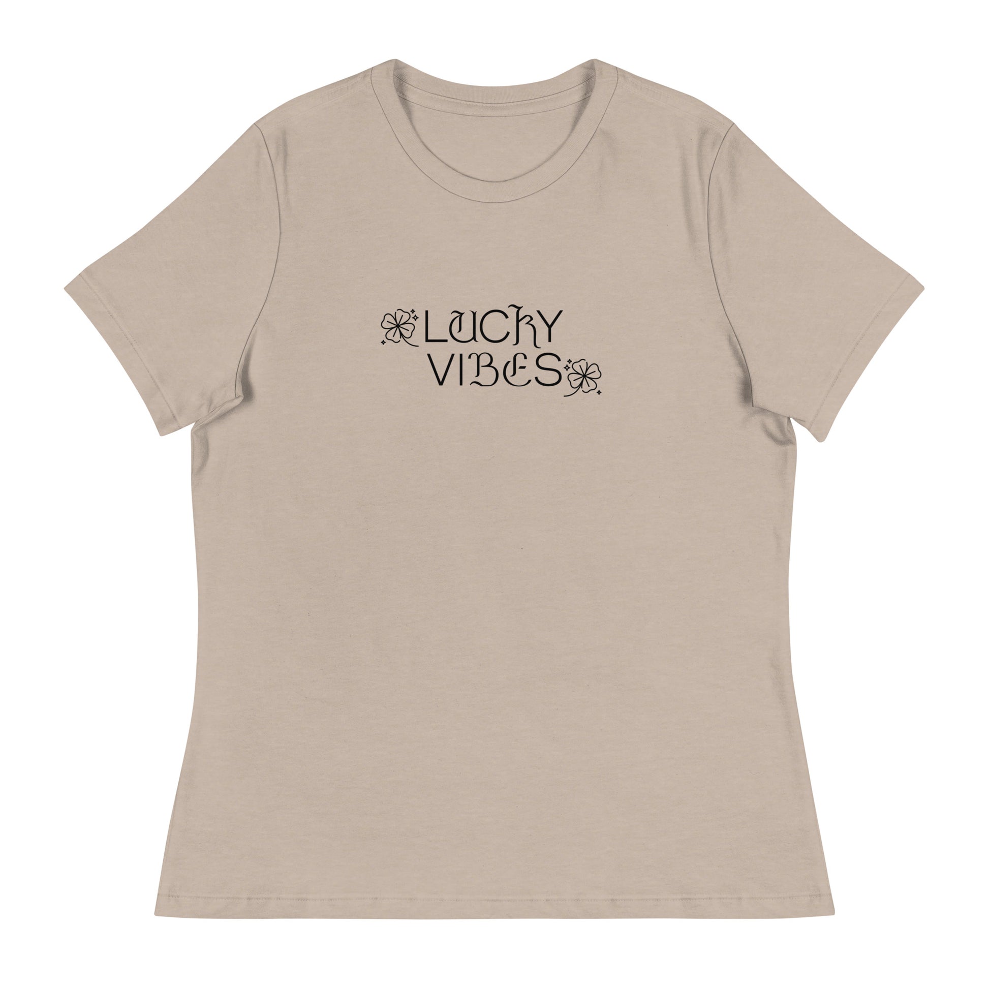 Lucky Vibes Women's St Patrick's Day T-Shirt Heather Stone