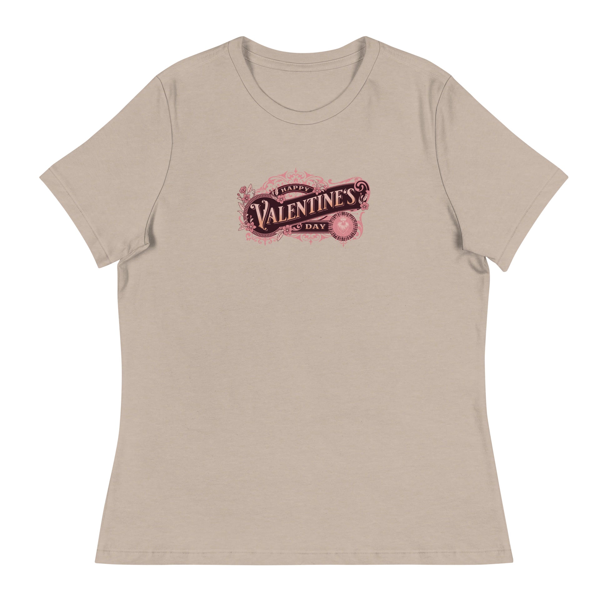 Women's Happy Valentine's Day T-Shirt Heather Stone