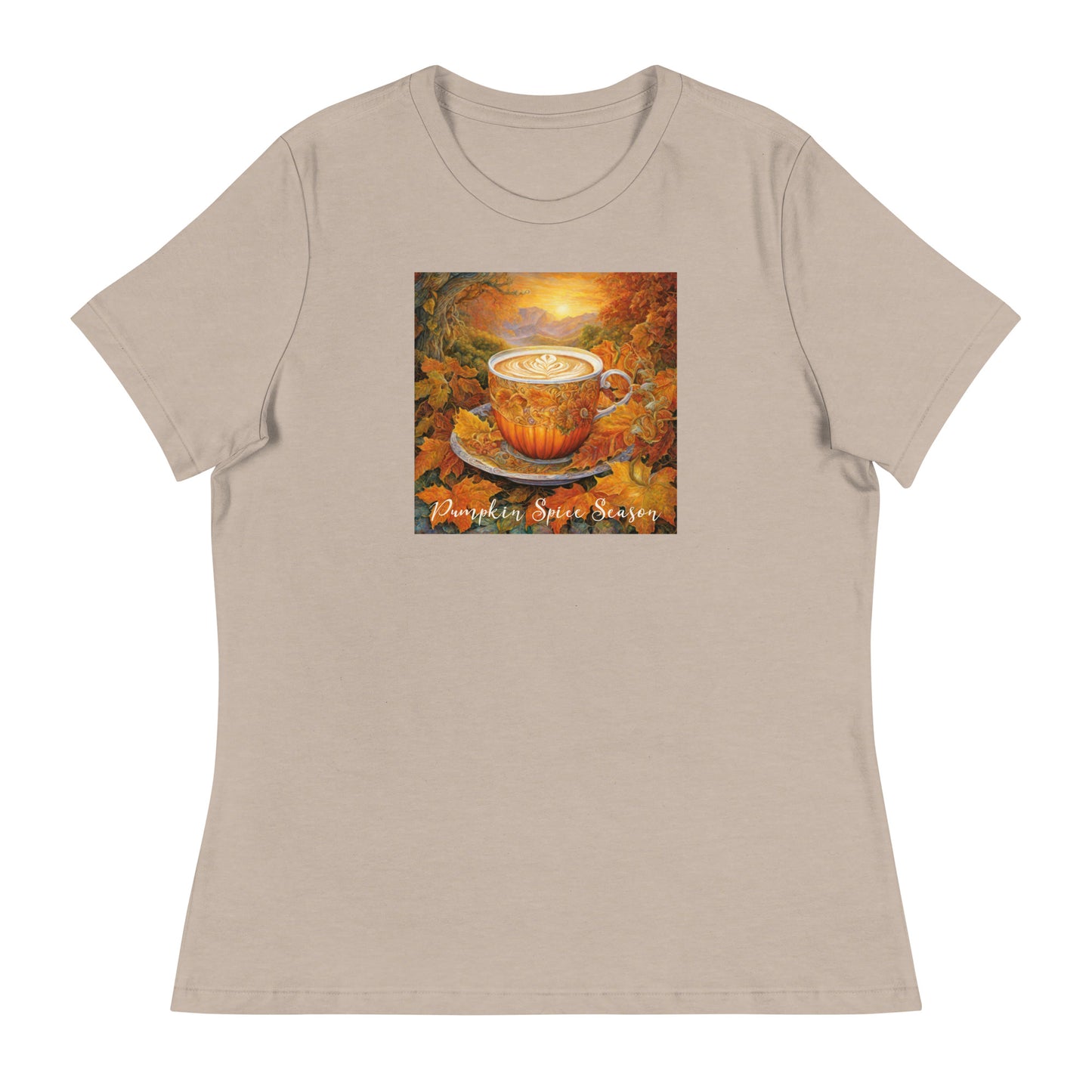 Pumpkin Spice Season Women's Autumn T-Shirt Heather Stone