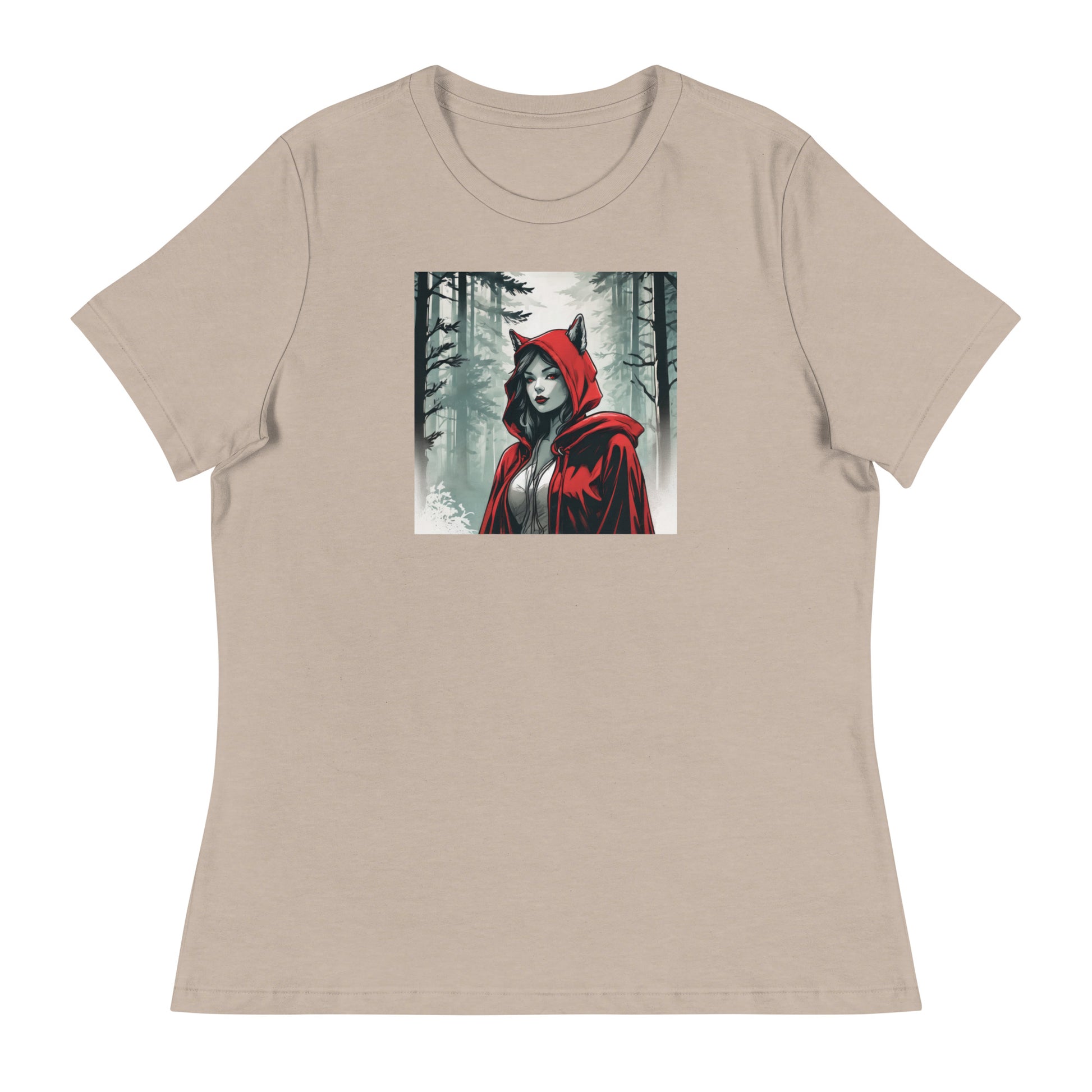 Modern Red Riding Hood Women's Fairy Tale T-Shirt Heather Stone