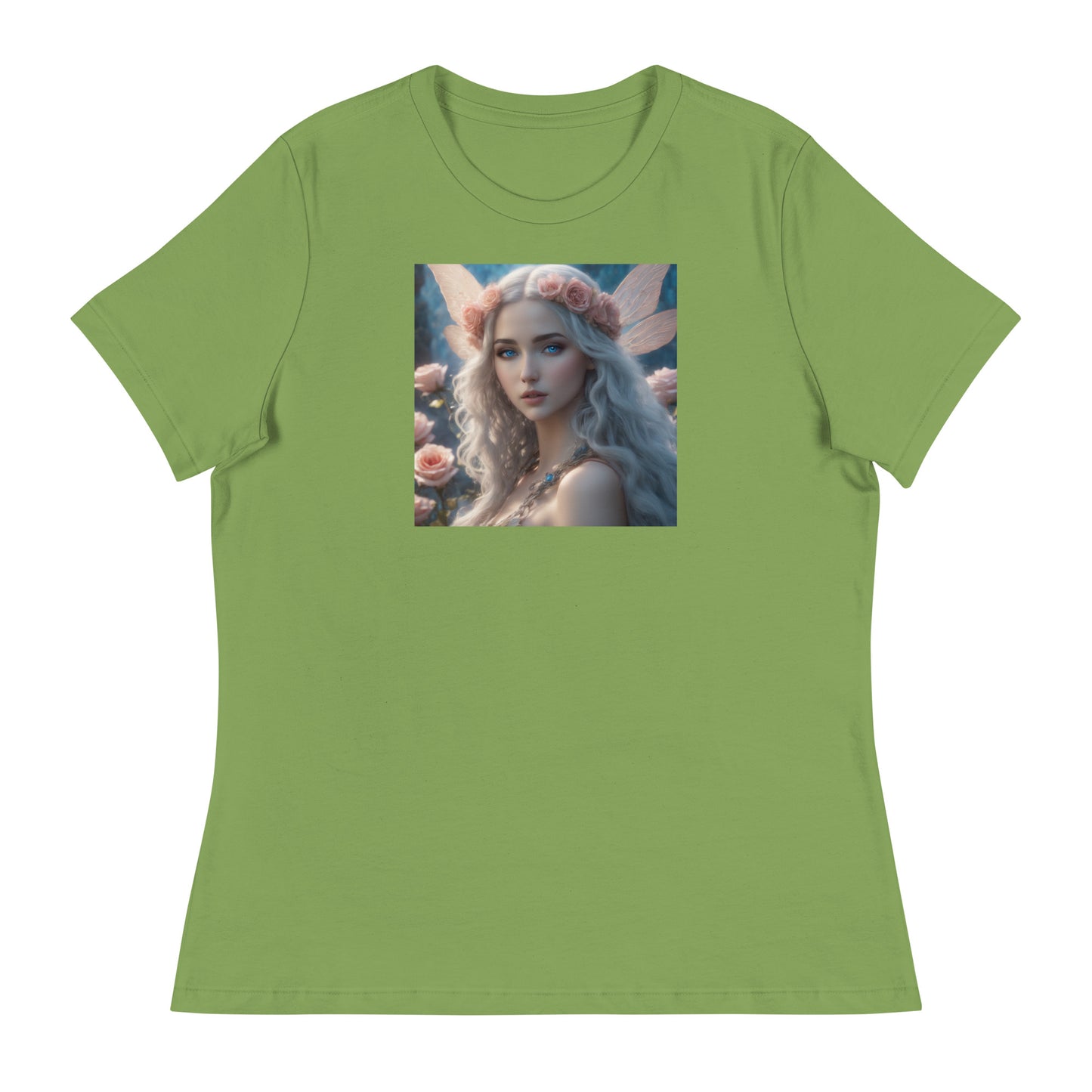 Rose Fairy Women's Fantasy T-Shirt Leaf