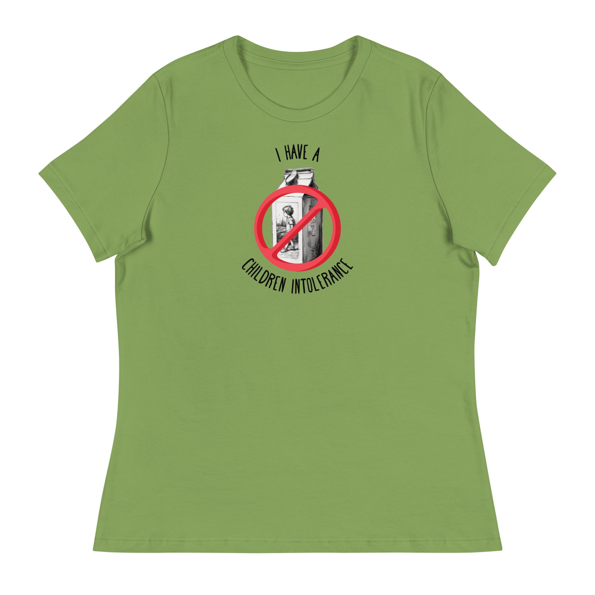 I Have a Children Intolerance Women's Funny T-Shirt Leaf