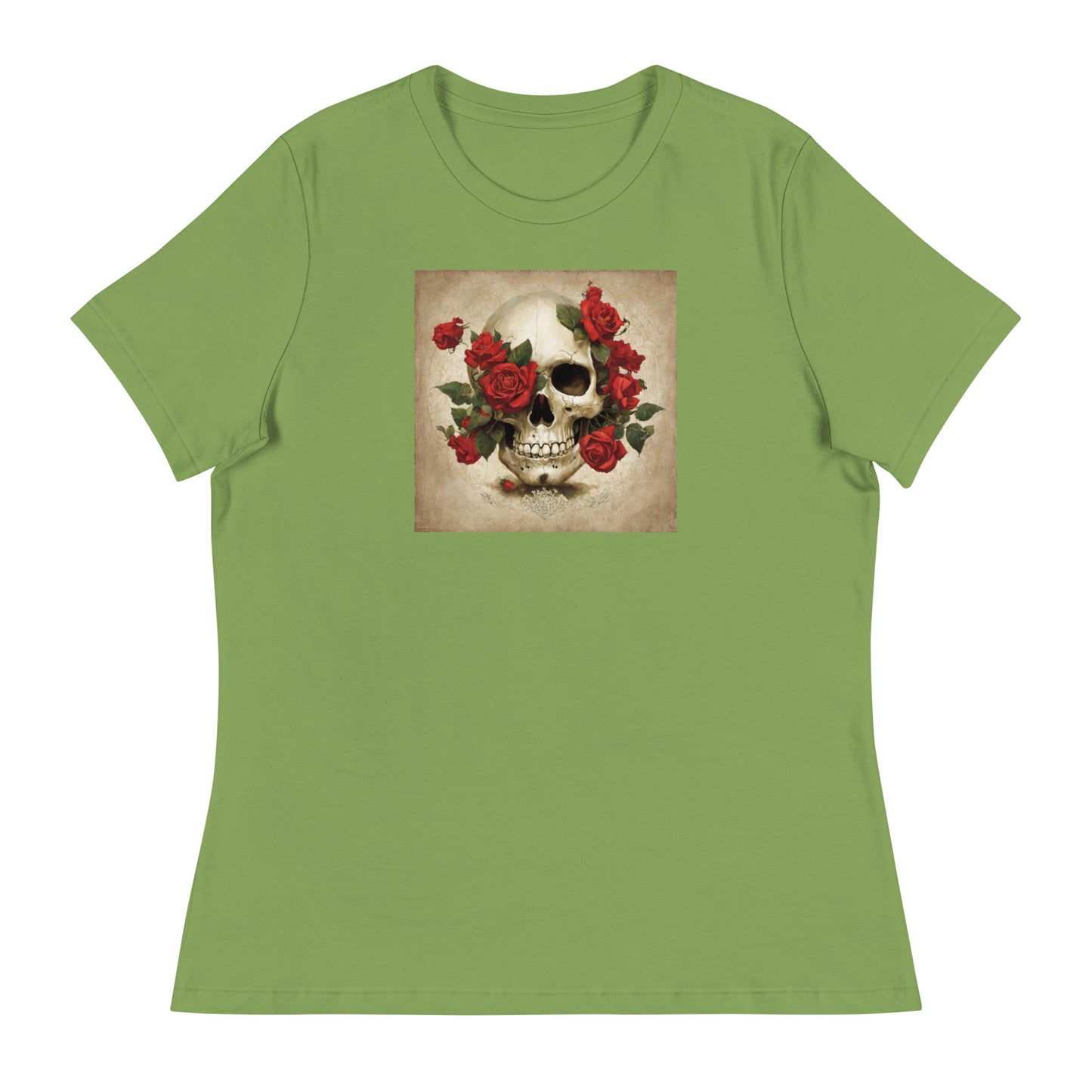 Skull & Roses Women's T-Shirt Leaf